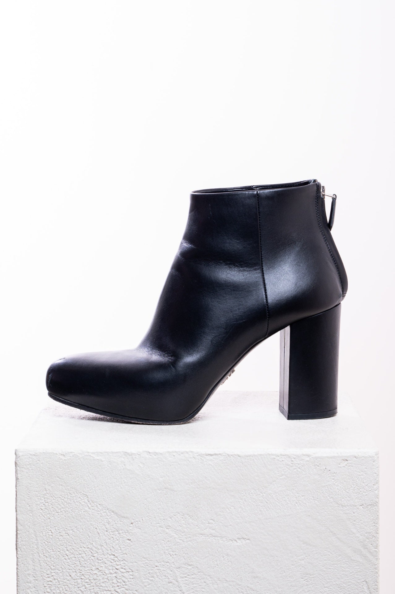 Black High Heel Ankle Bootie
