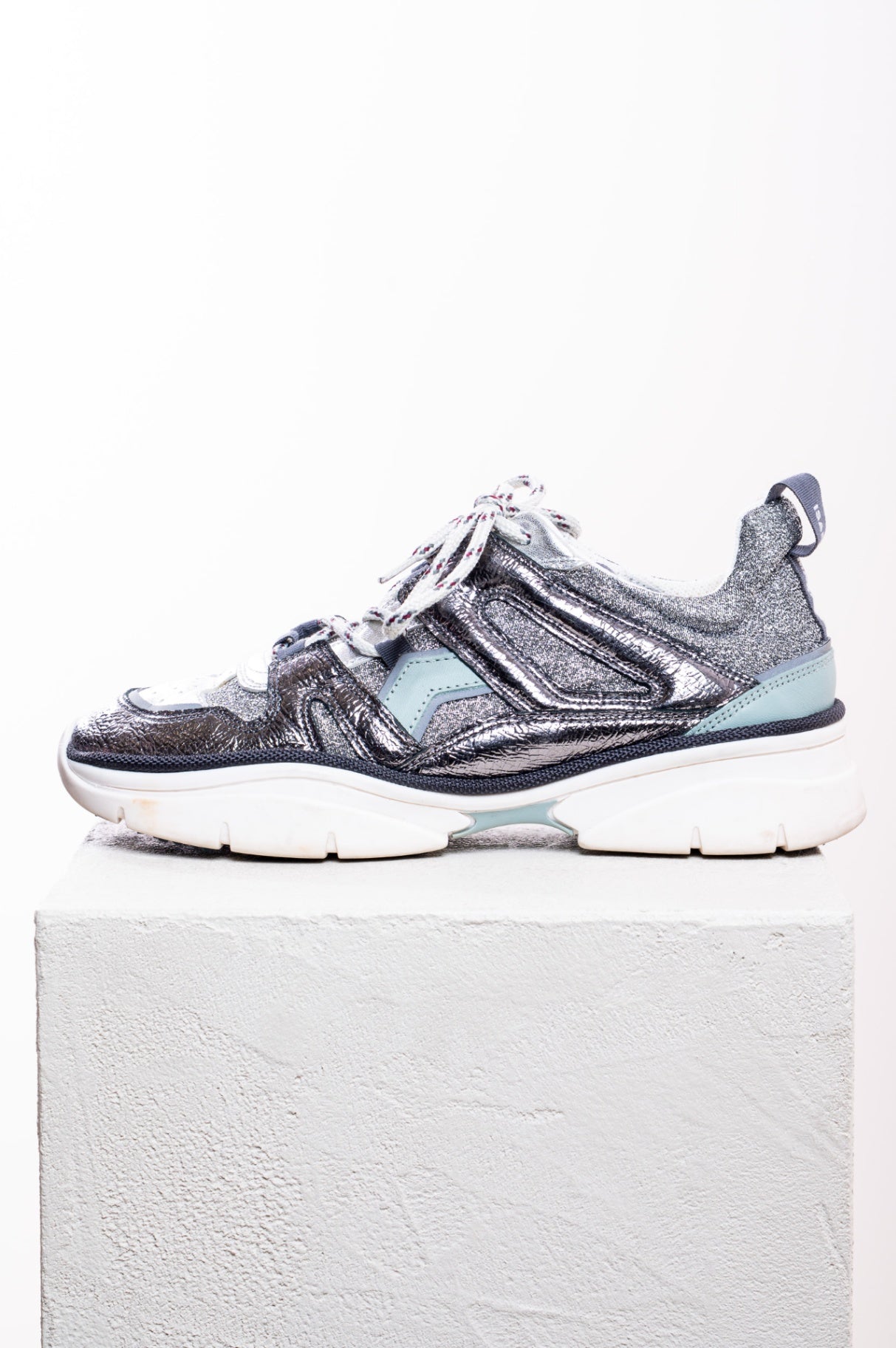 Silver Kindsay Leather Sneakers