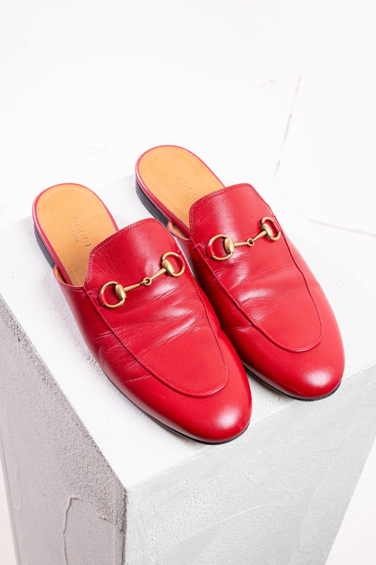 Red Horsebit Princetown Mule