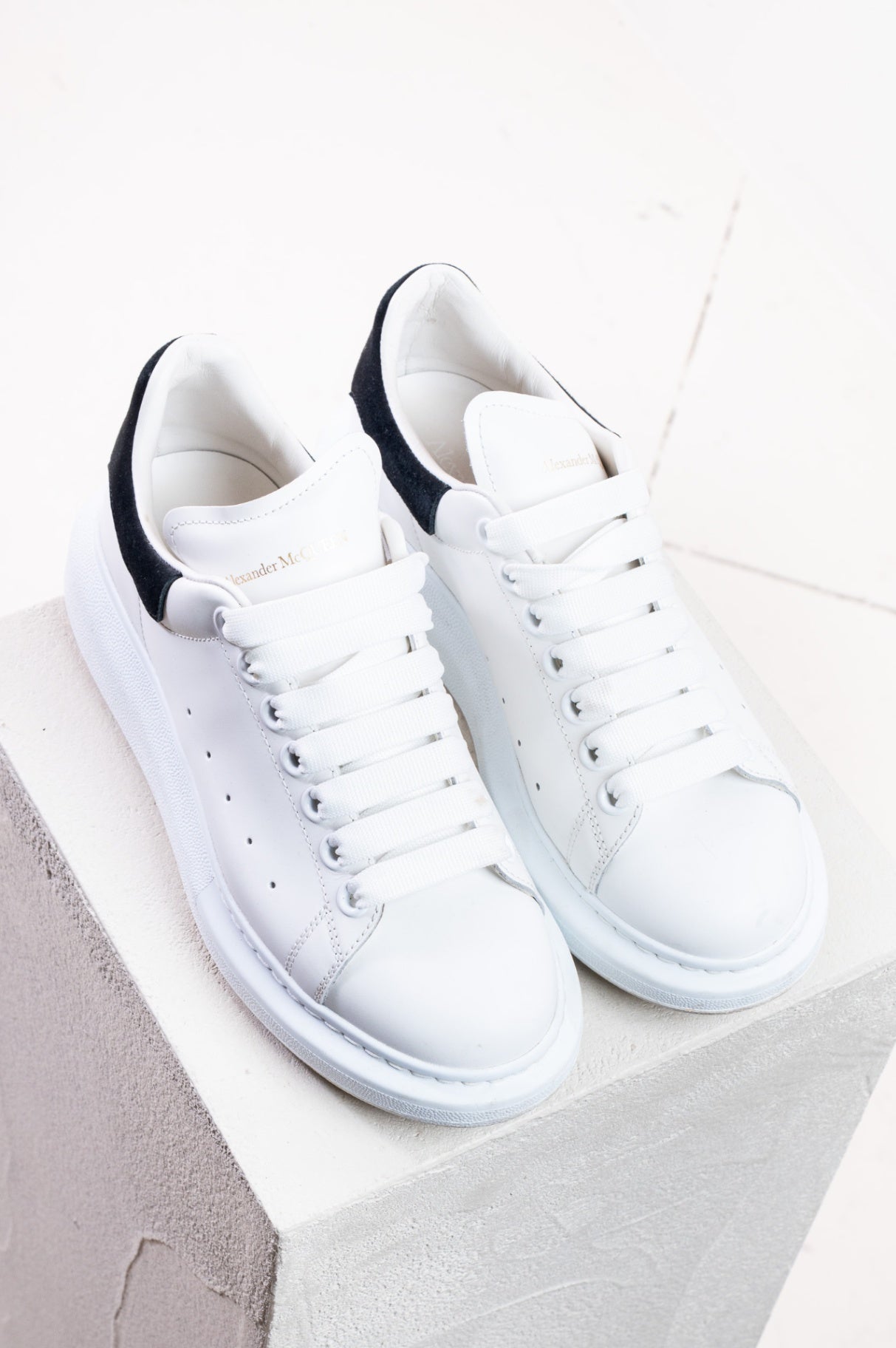 White Leather Sneaker with Black Detail