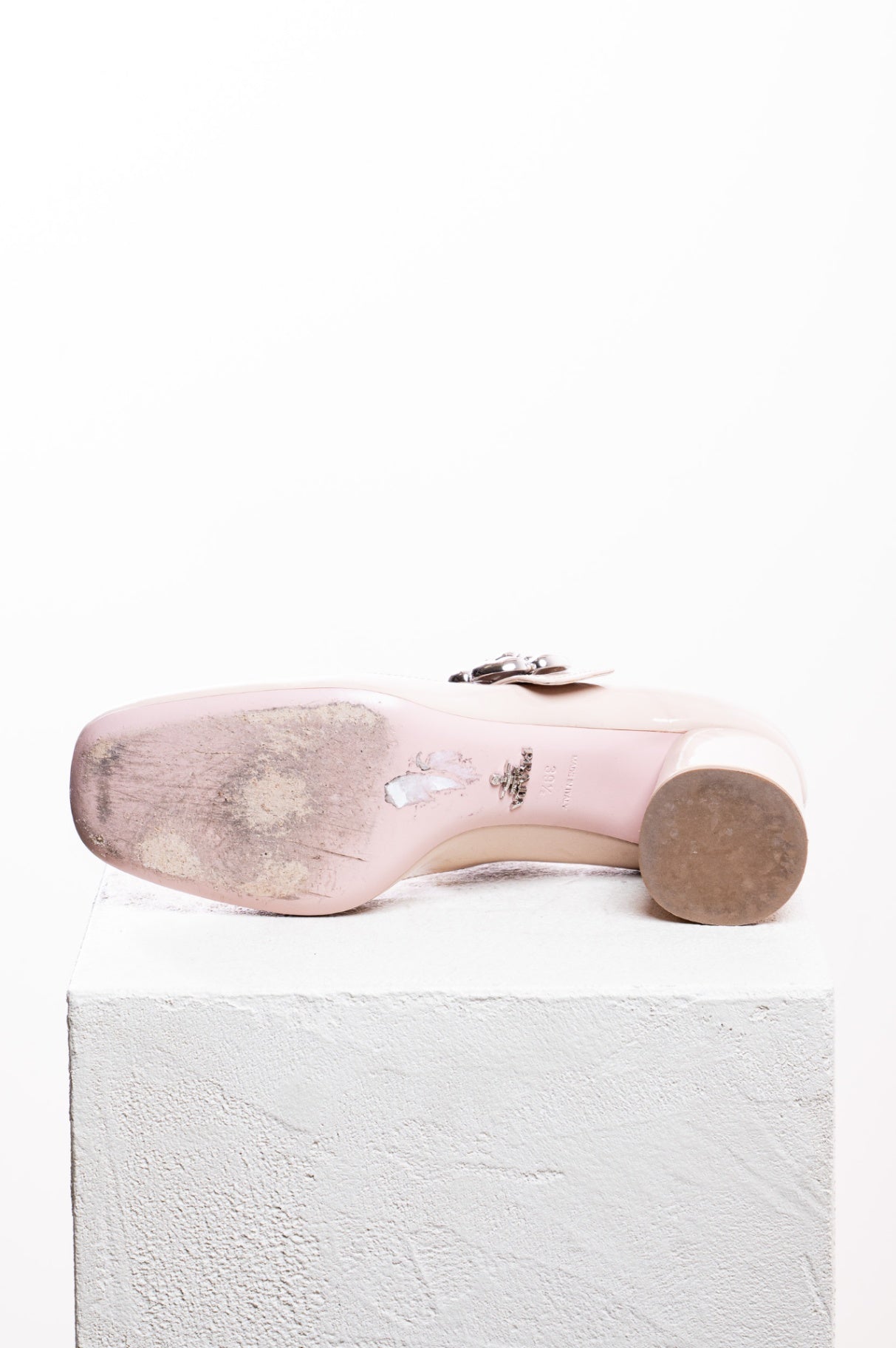 Nude Patent Leather Mary Jane Heels