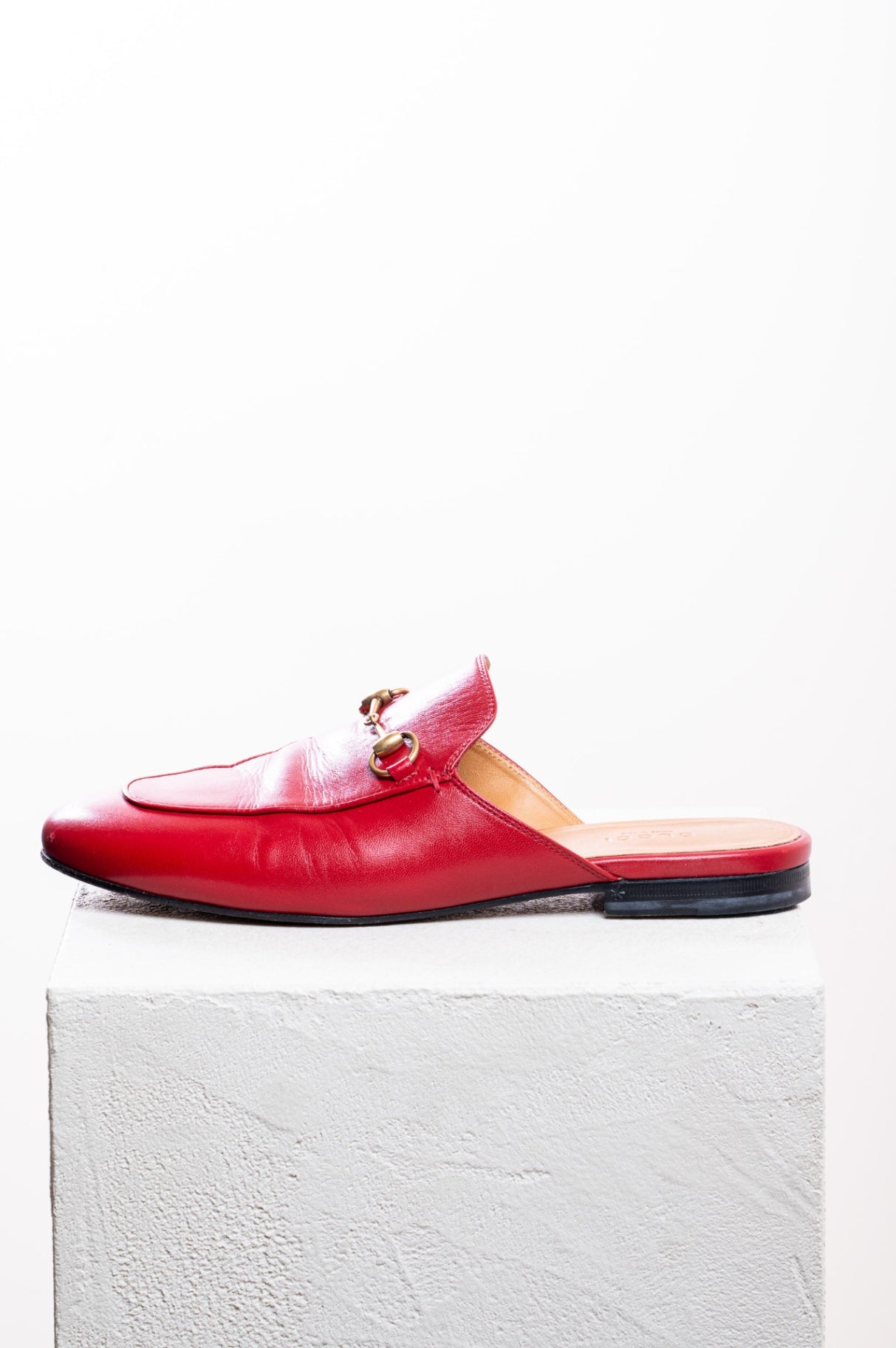 Red Horsebit Princetown Mule