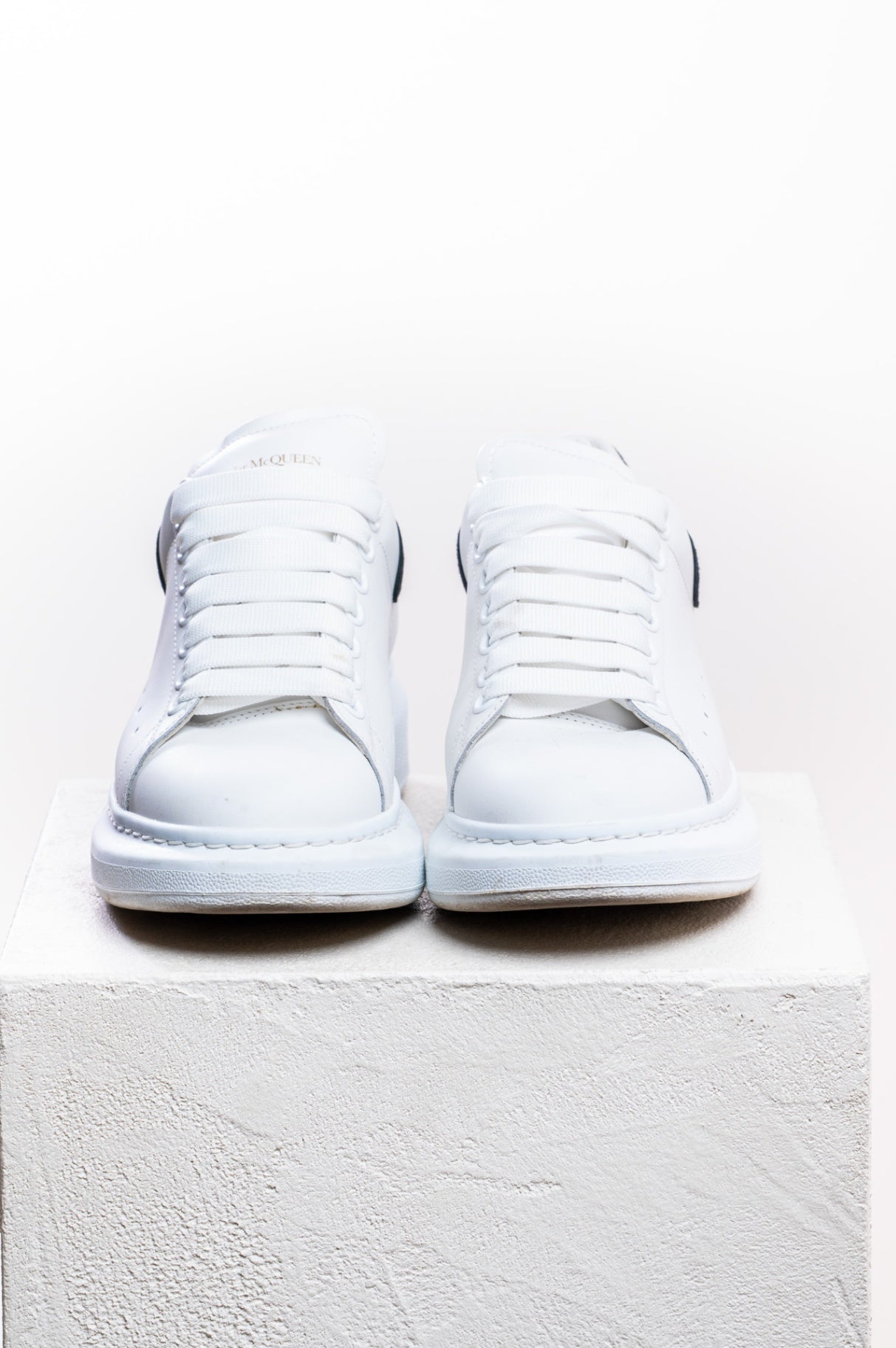 White Leather Sneaker with Black Detail