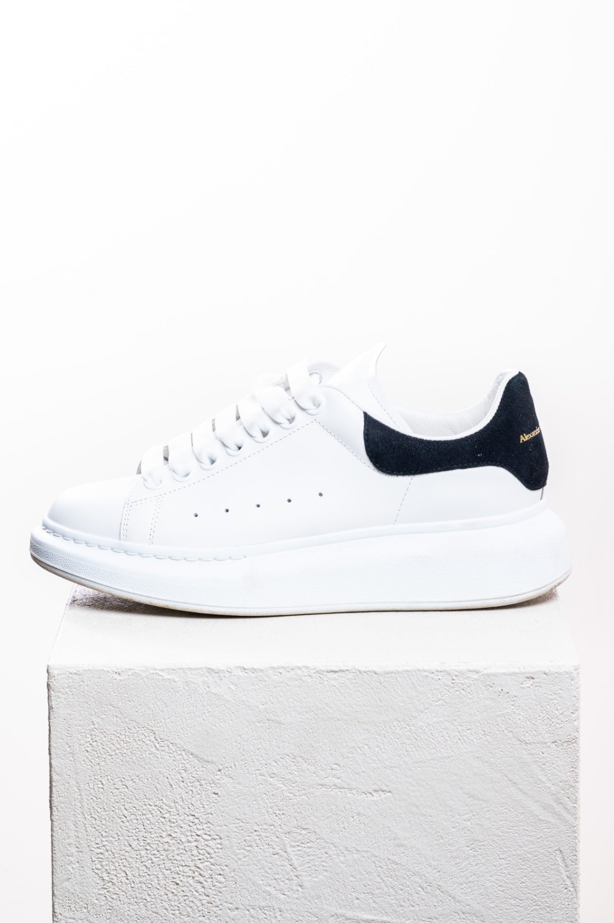 White Leather Sneaker with Black Detail
