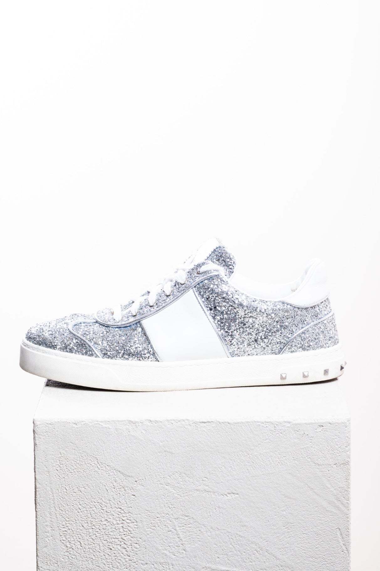 Silver Glitter Low Top Sneaker