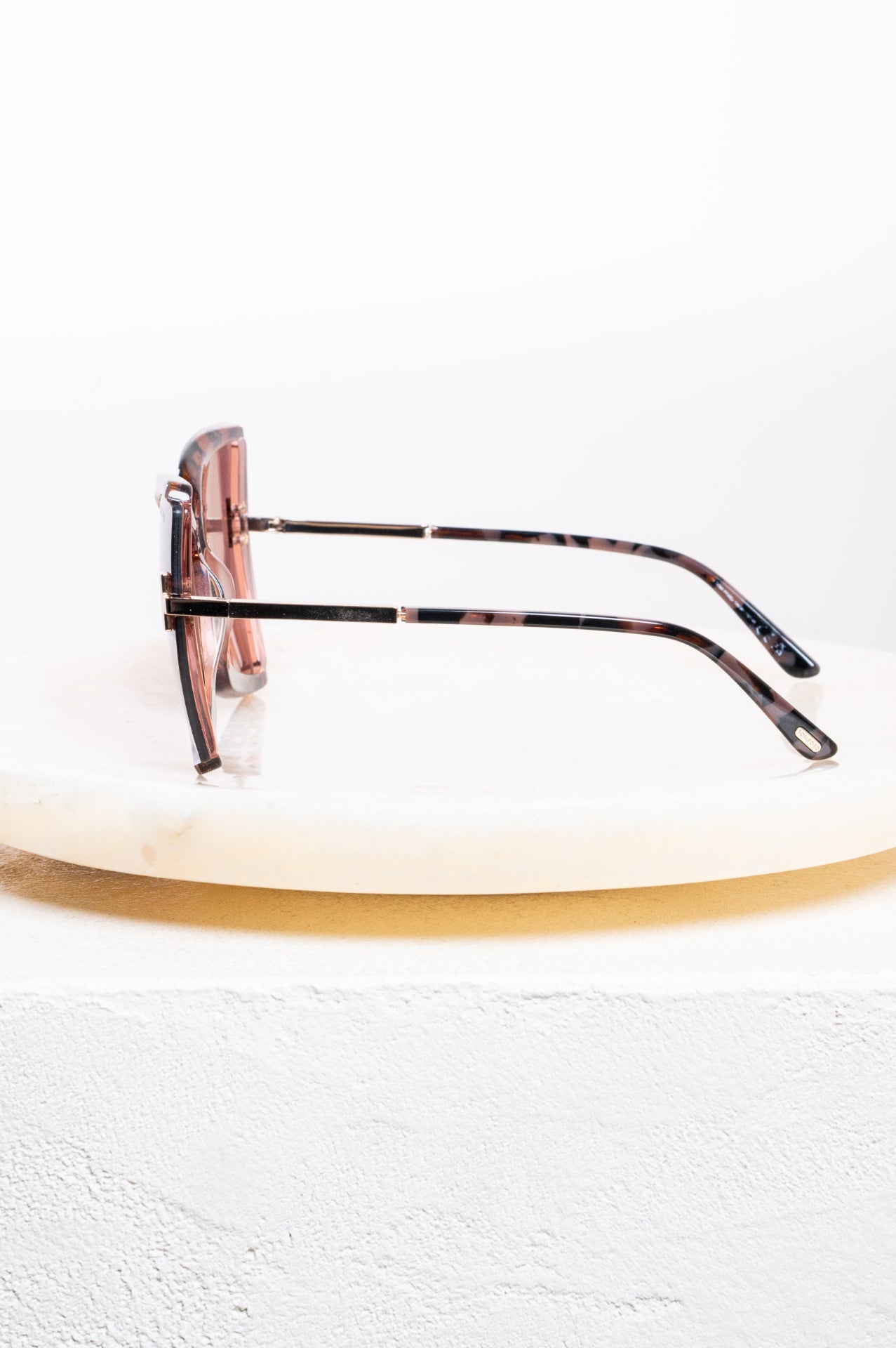 Pink Tortoise Square Sunglasses