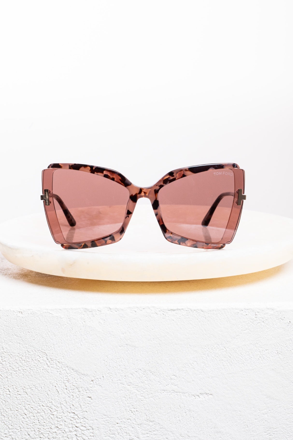 Pink Tortoise Square Sunglasses