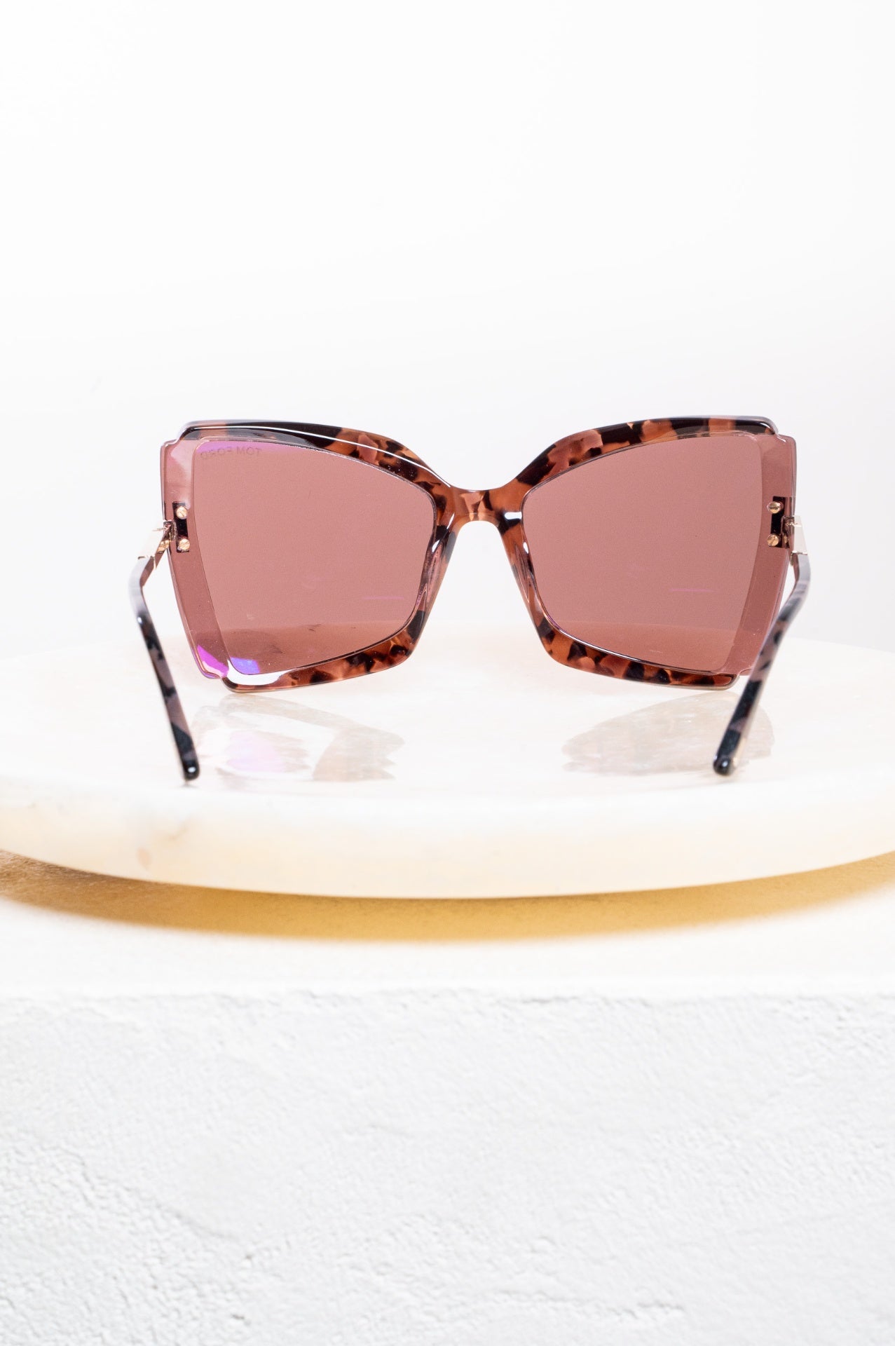 Pink Tortoise Square Sunglasses