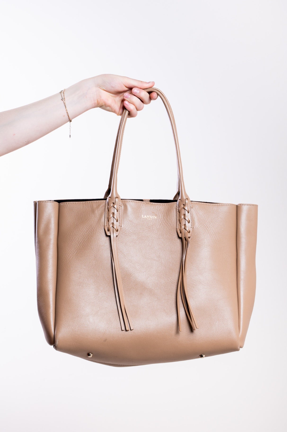 Camel Nela Fringe Shopping Tote