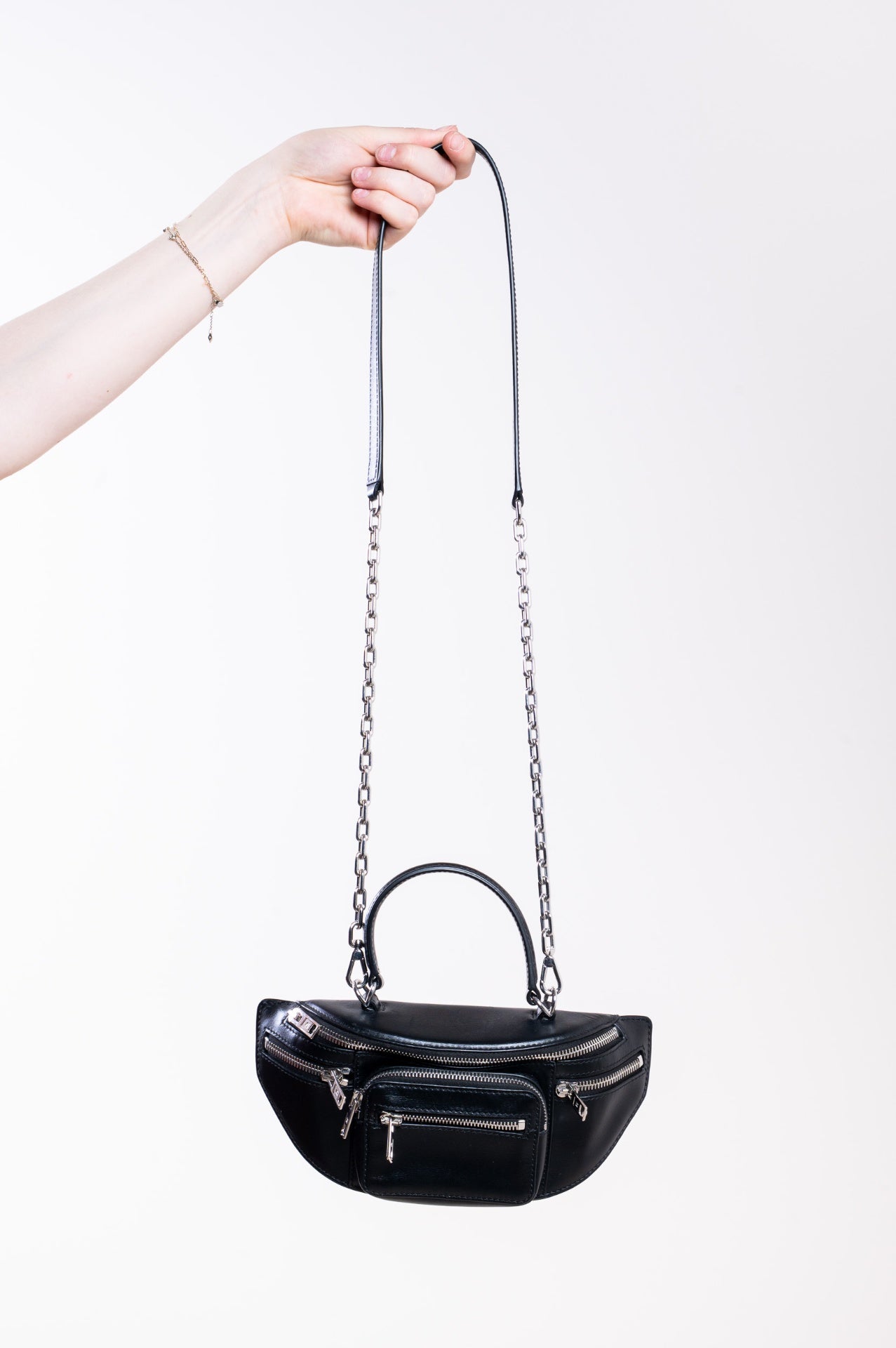 Black Attica Soft Mini Top Handle Bag