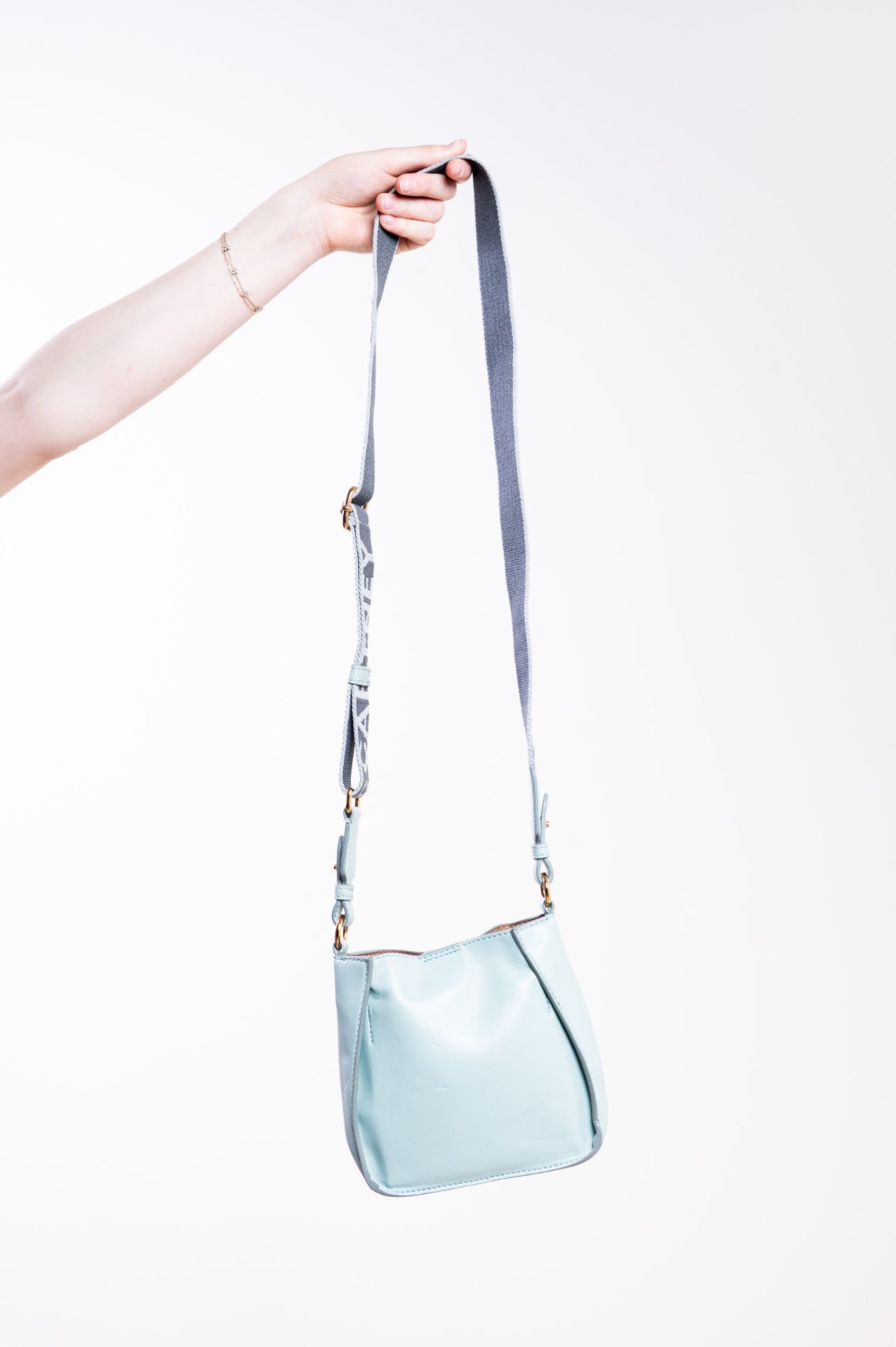 Light Blue Logo Crossbody Bag