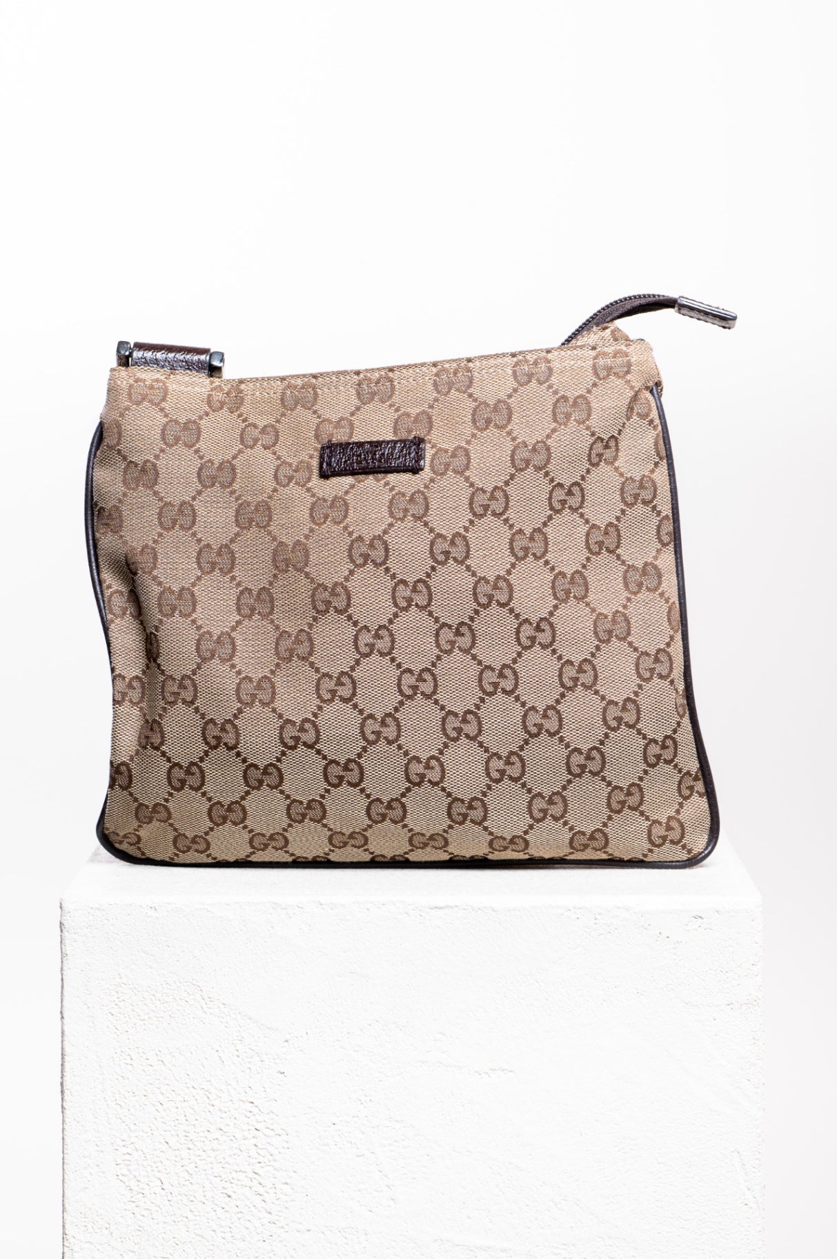 Monogram Canvas Small Flat Messenger Bag