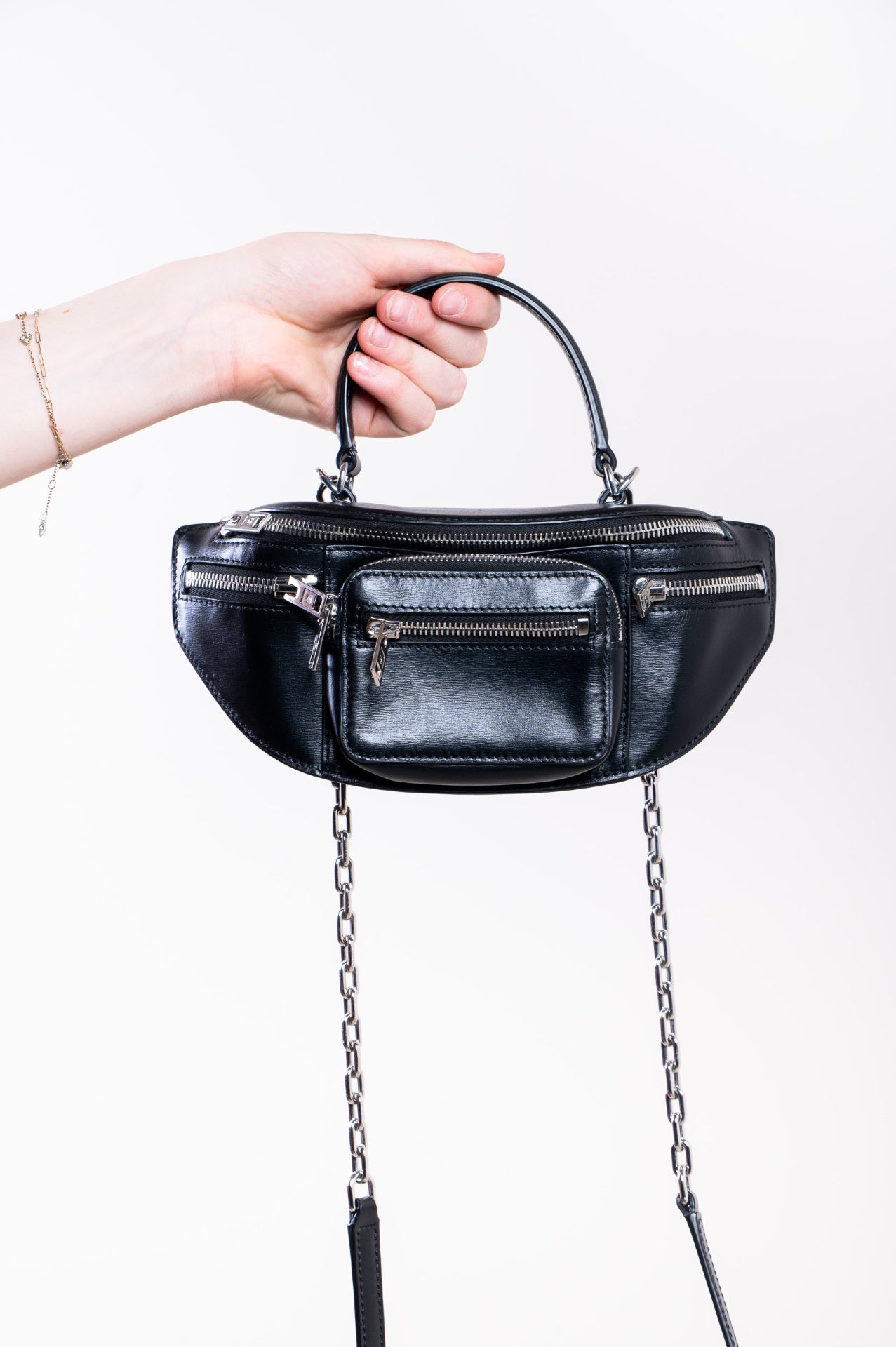 Black Attica Soft Mini Top Handle Bag