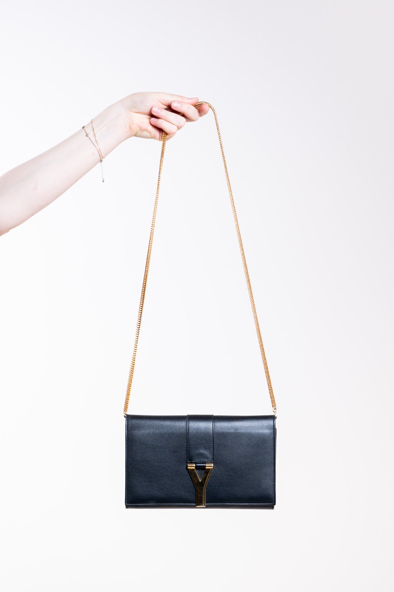 Black Ligne Chain Crossbody