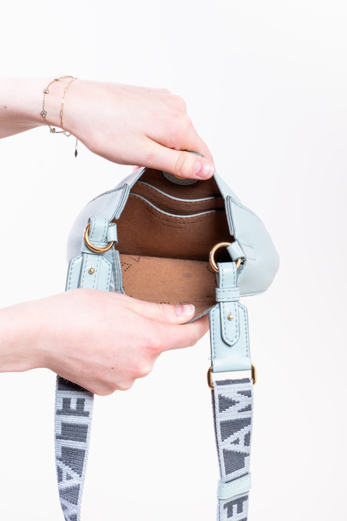 Light Blue Logo Crossbody Bag