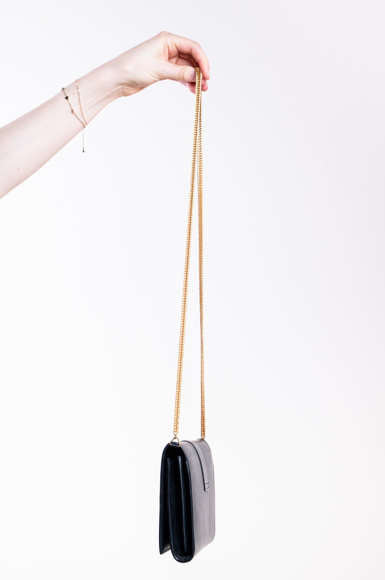 Black Ligne Chain Crossbody