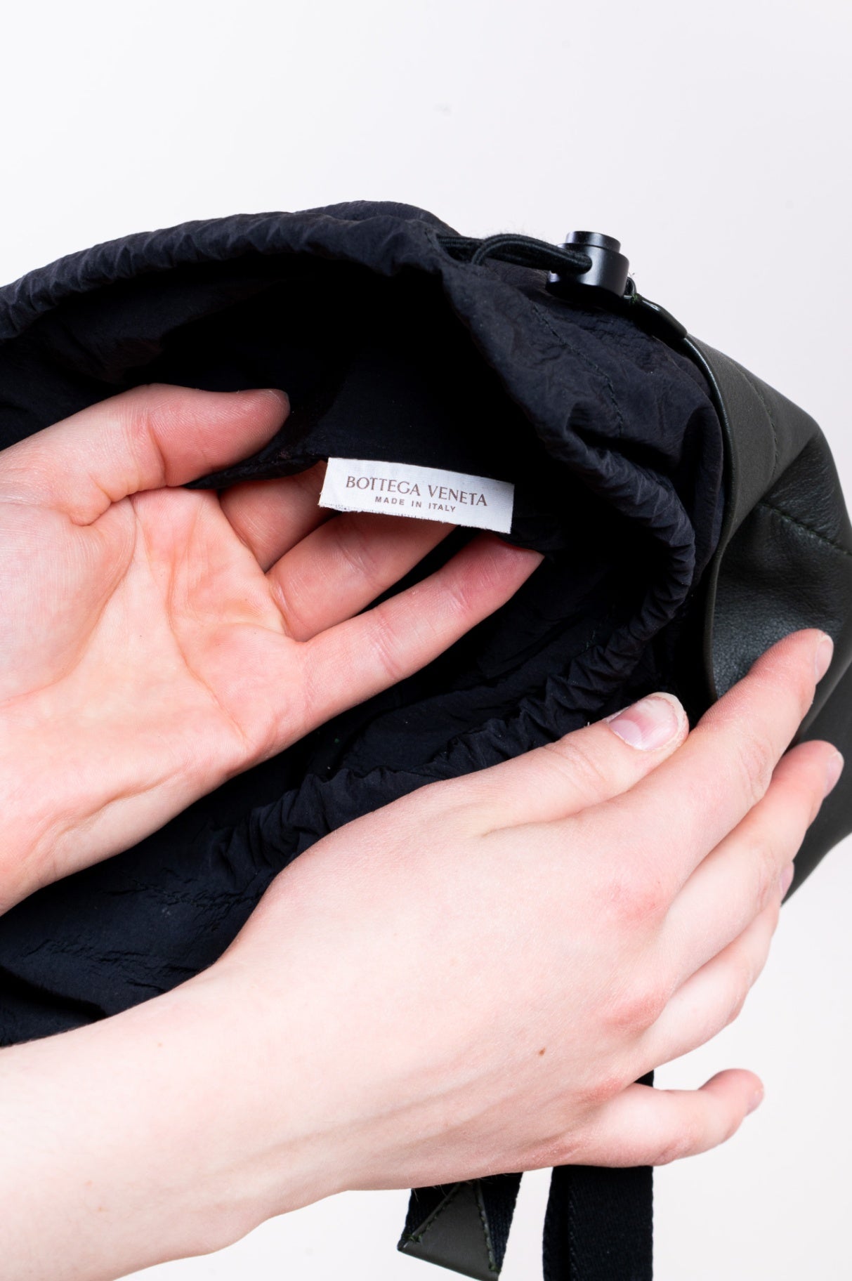 Olive Green Small Nylon Bucket Crossbody Bag