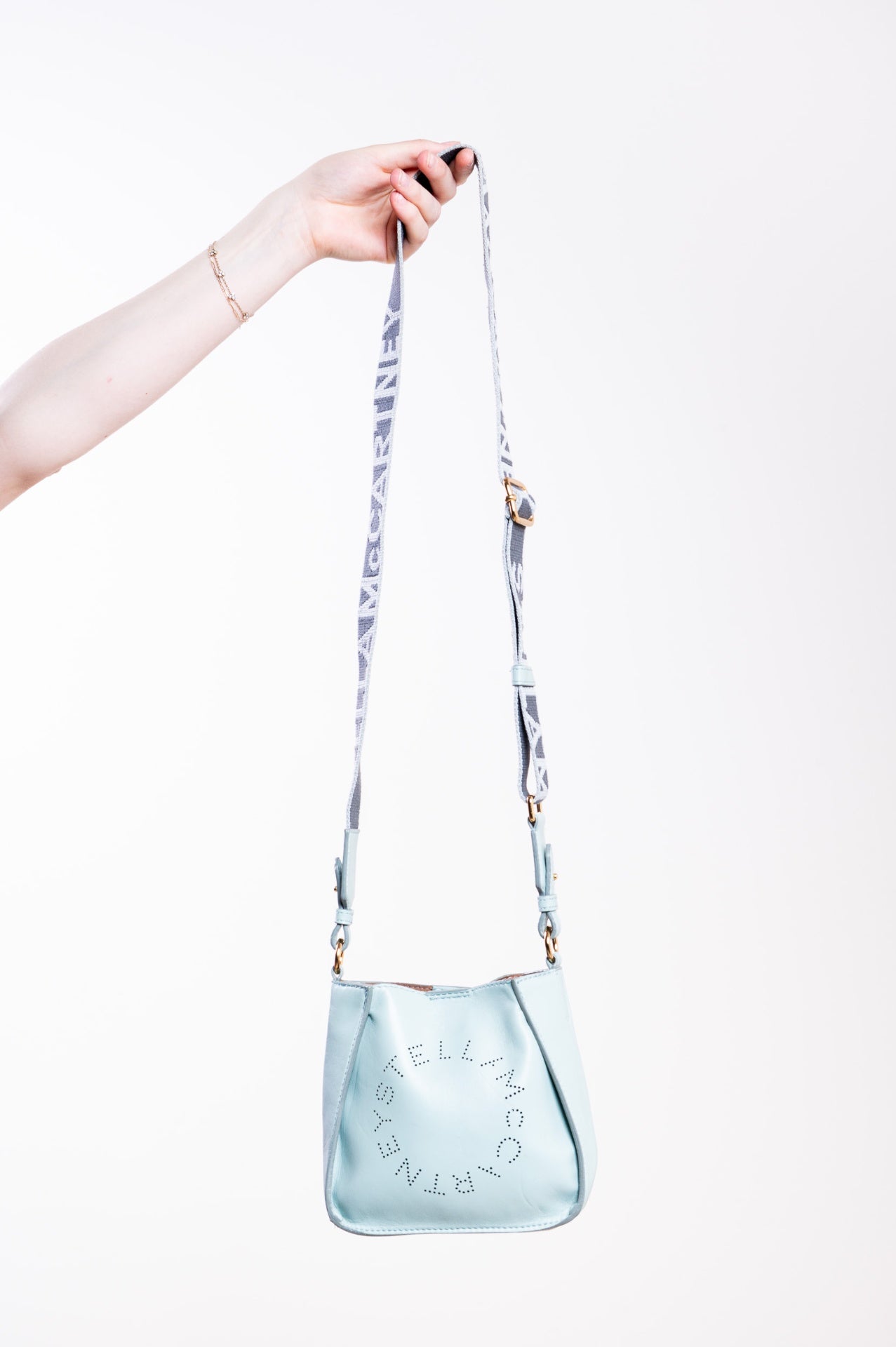 Light Blue Logo Crossbody Bag