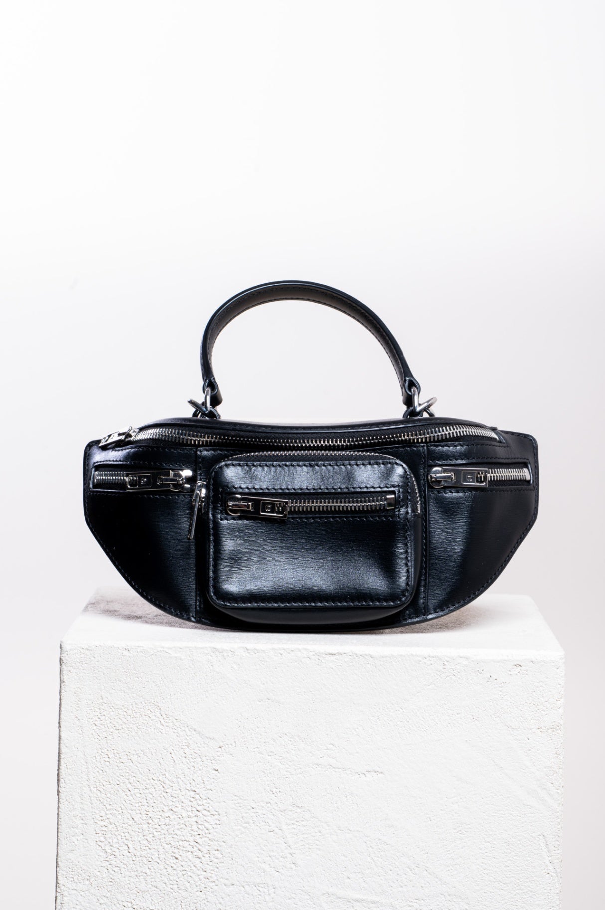 Black Attica Soft Mini Top Handle Bag