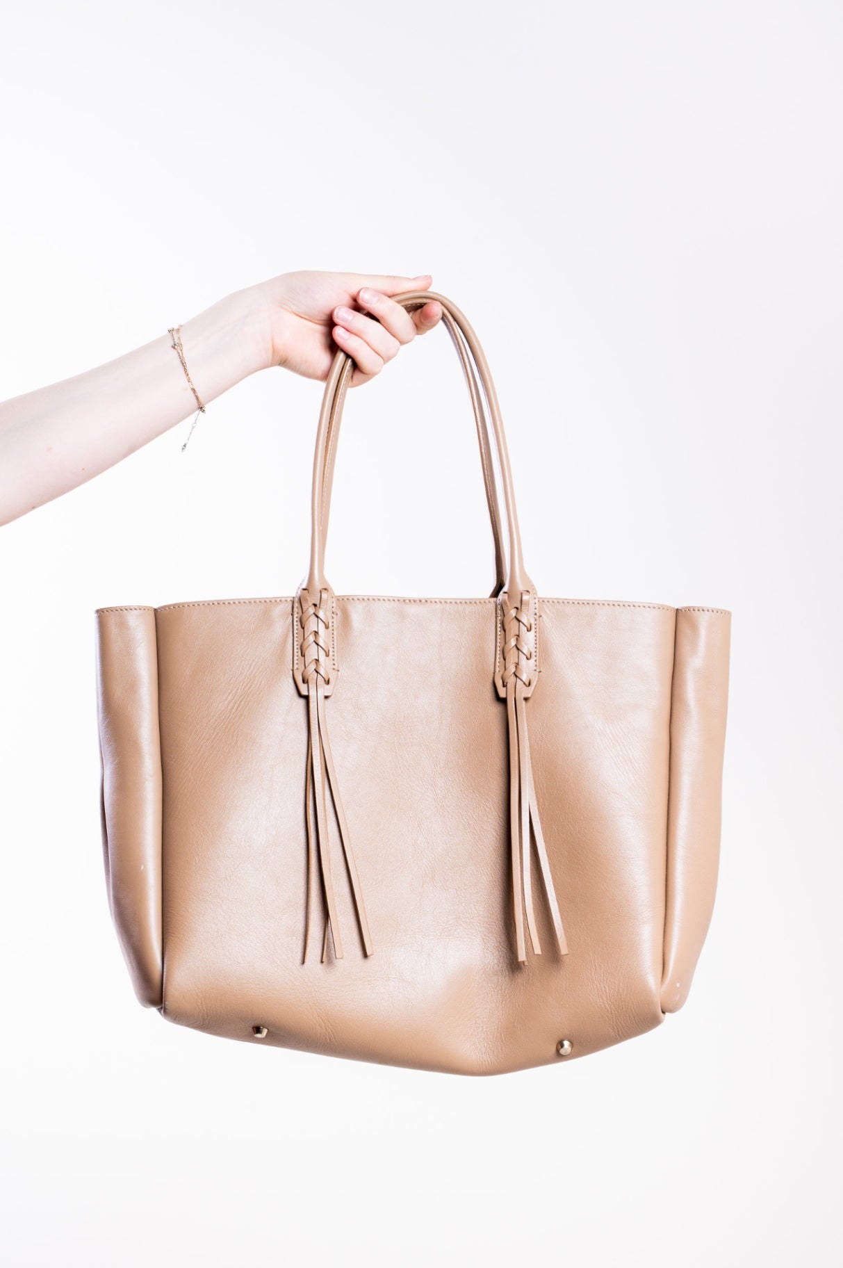 Camel Nela Fringe Shopping Tote