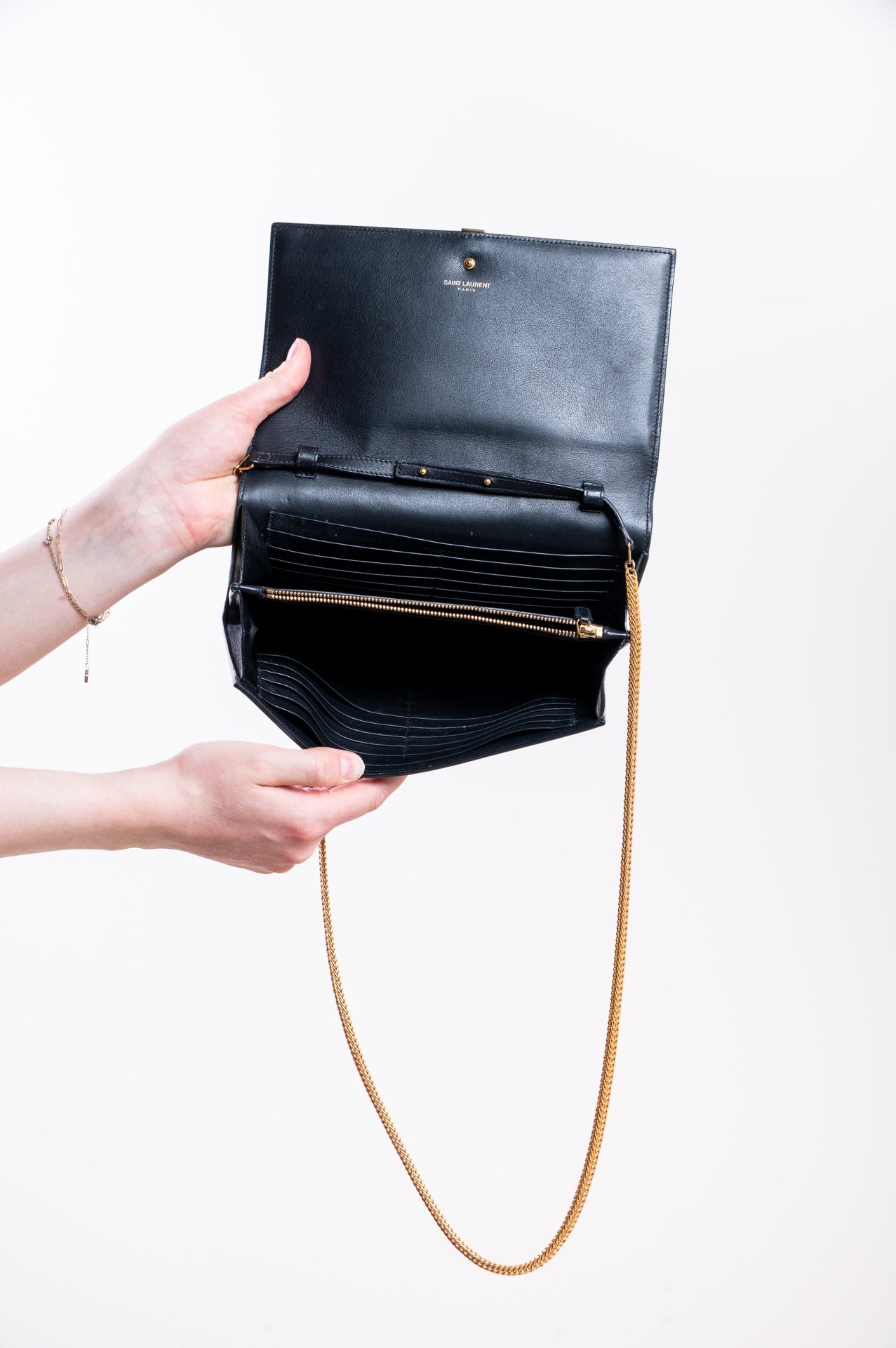 Black Ligne Chain Crossbody