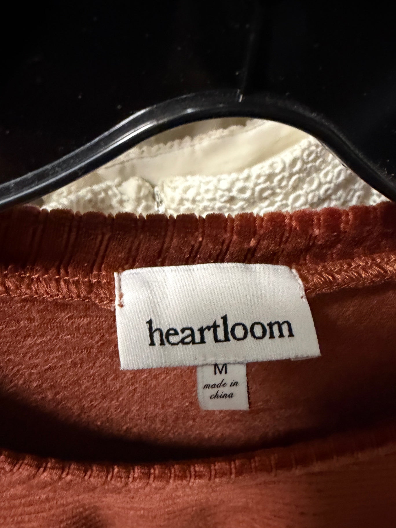 Rust Orange Long Sleeve Top