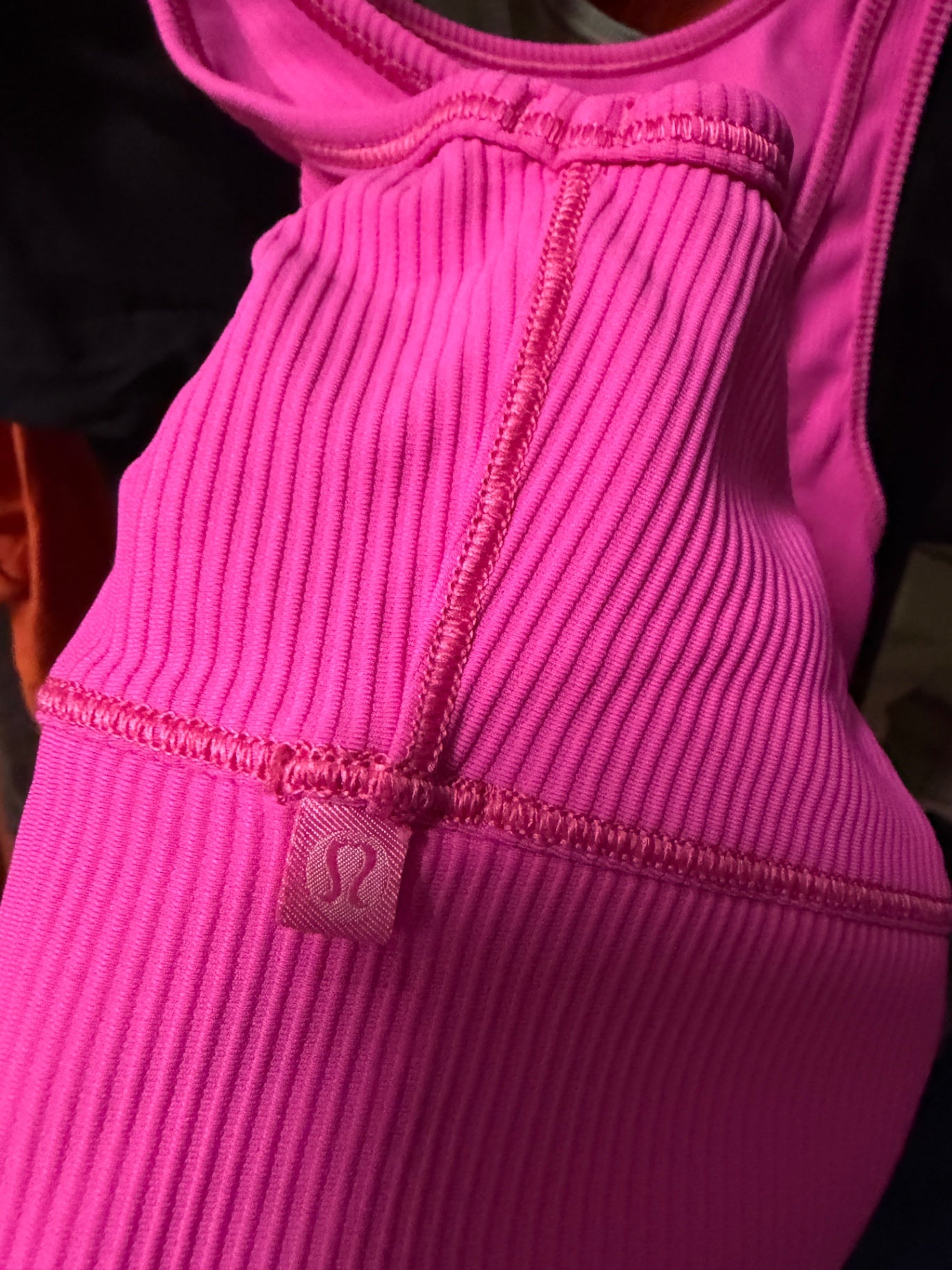 Pink RibbedSports Bra