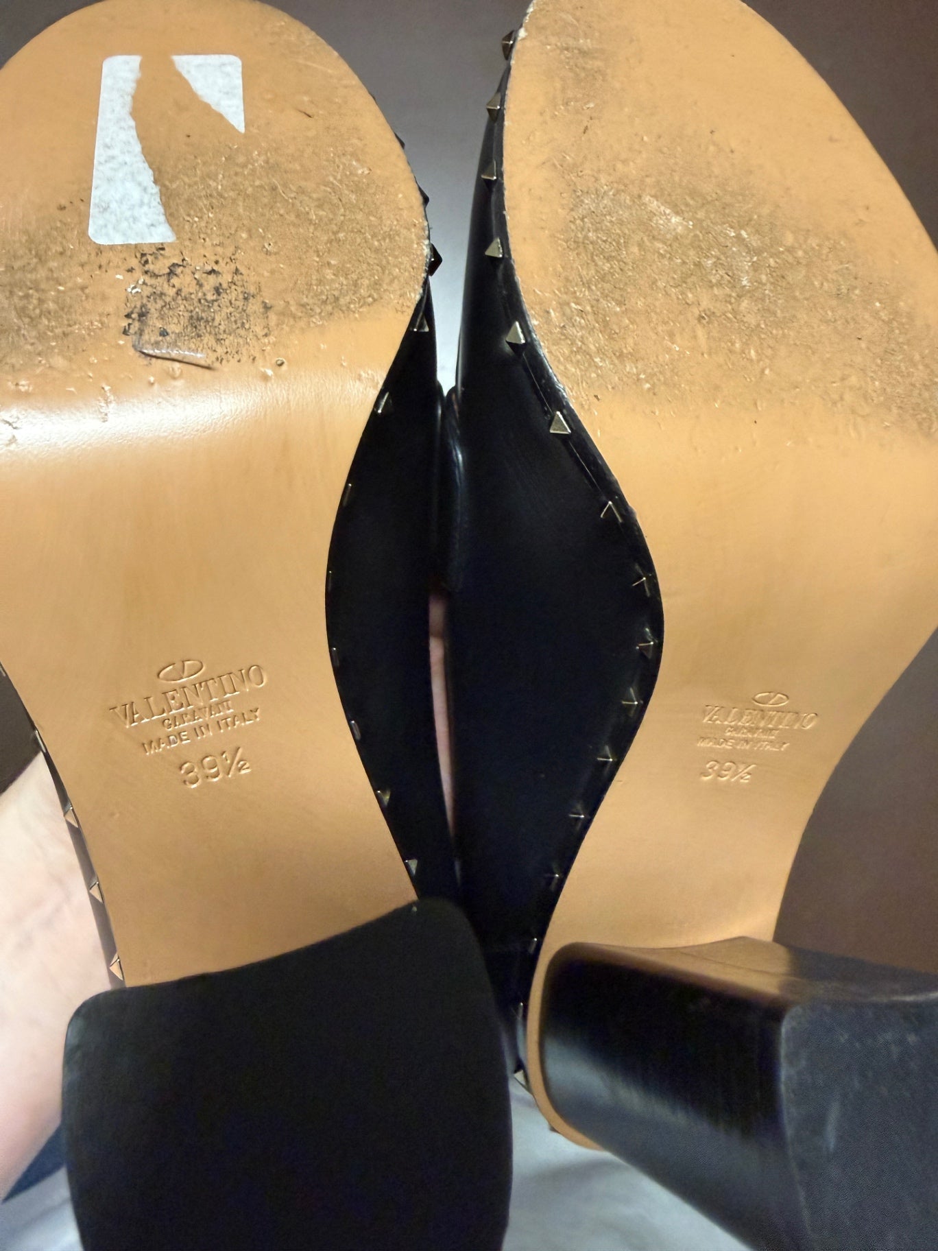 Black Rockstud High Heel Loafer