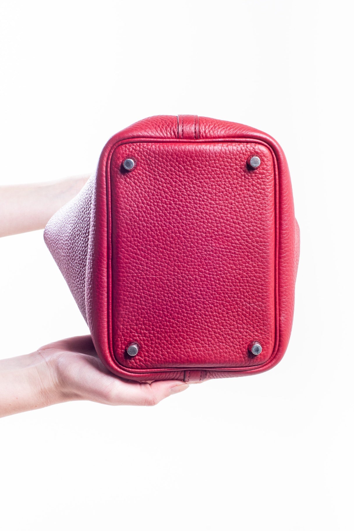 Rouge Grenat Clemence Picotin Lock 18 Bag