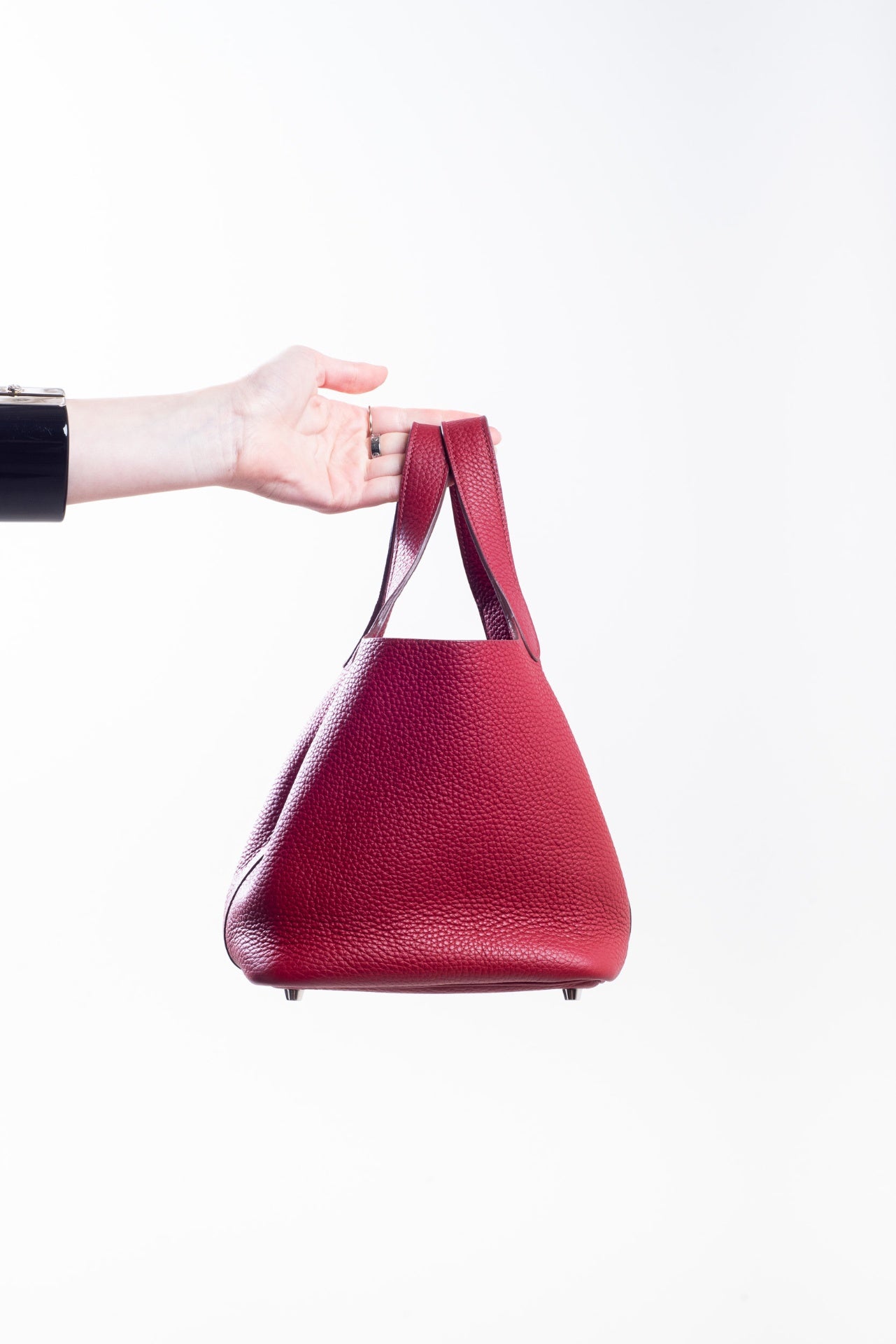 Rouge Grenat Clemence Picotin Lock 18 Bag