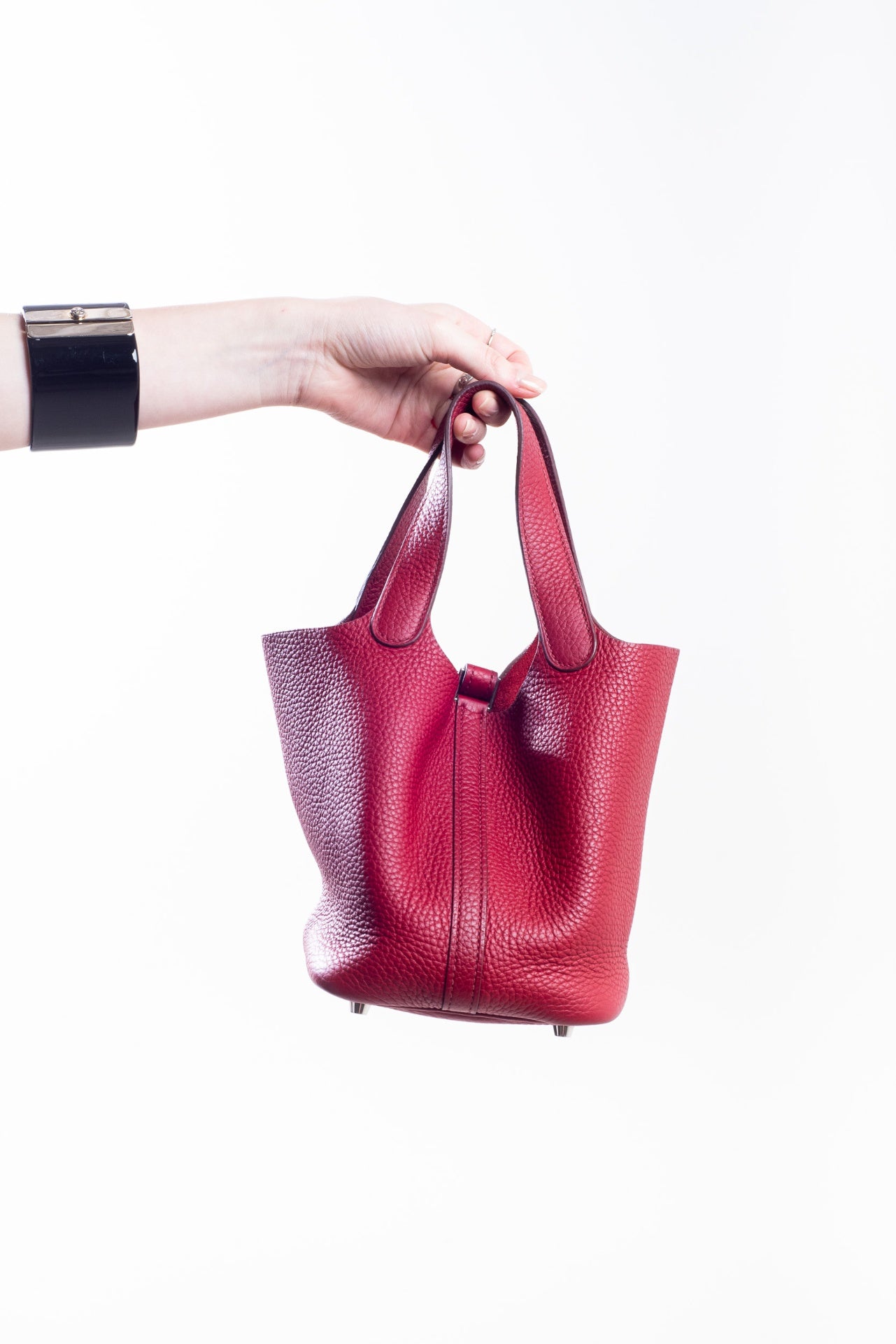Rouge Grenat Clemence Picotin Lock 18 Bag