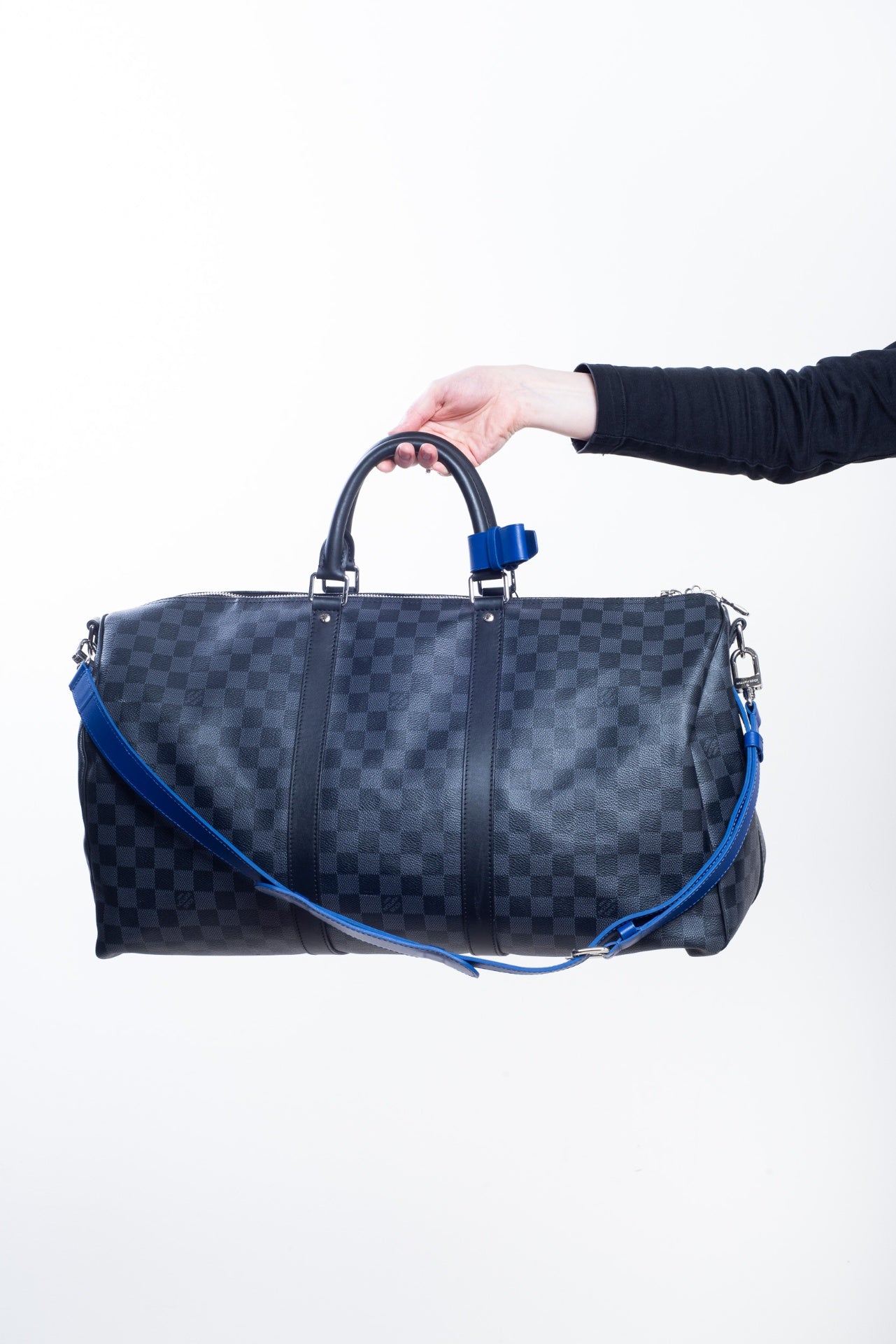 Keepall 50 Bandouliere with Cobalt Blue Detail