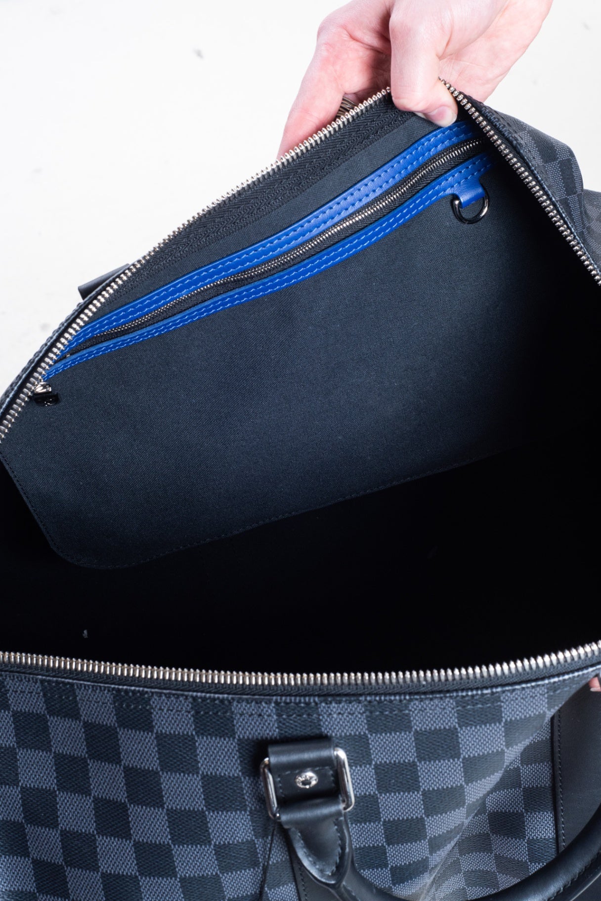Keepall 50 Bandouliere with Cobalt Blue Detail