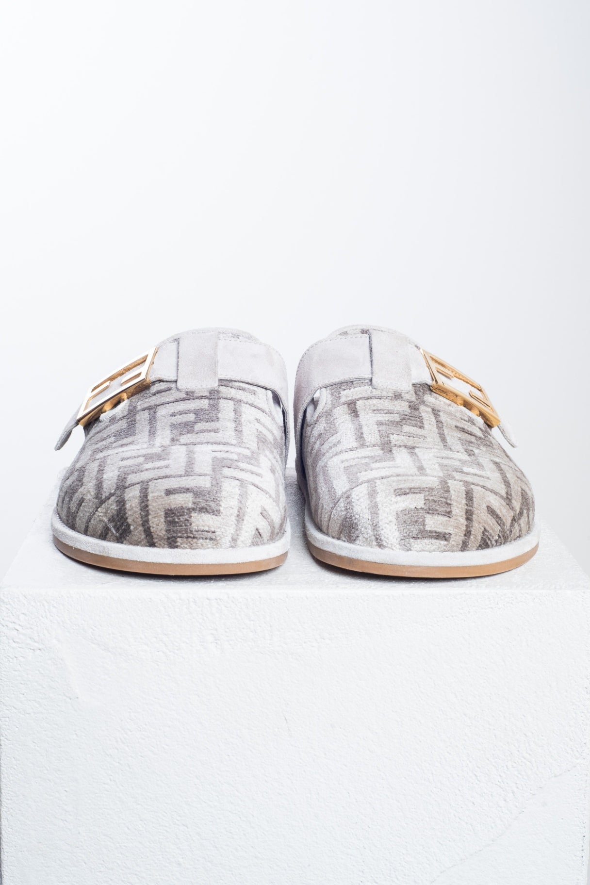 Taupe Velvet FF Feel Mules