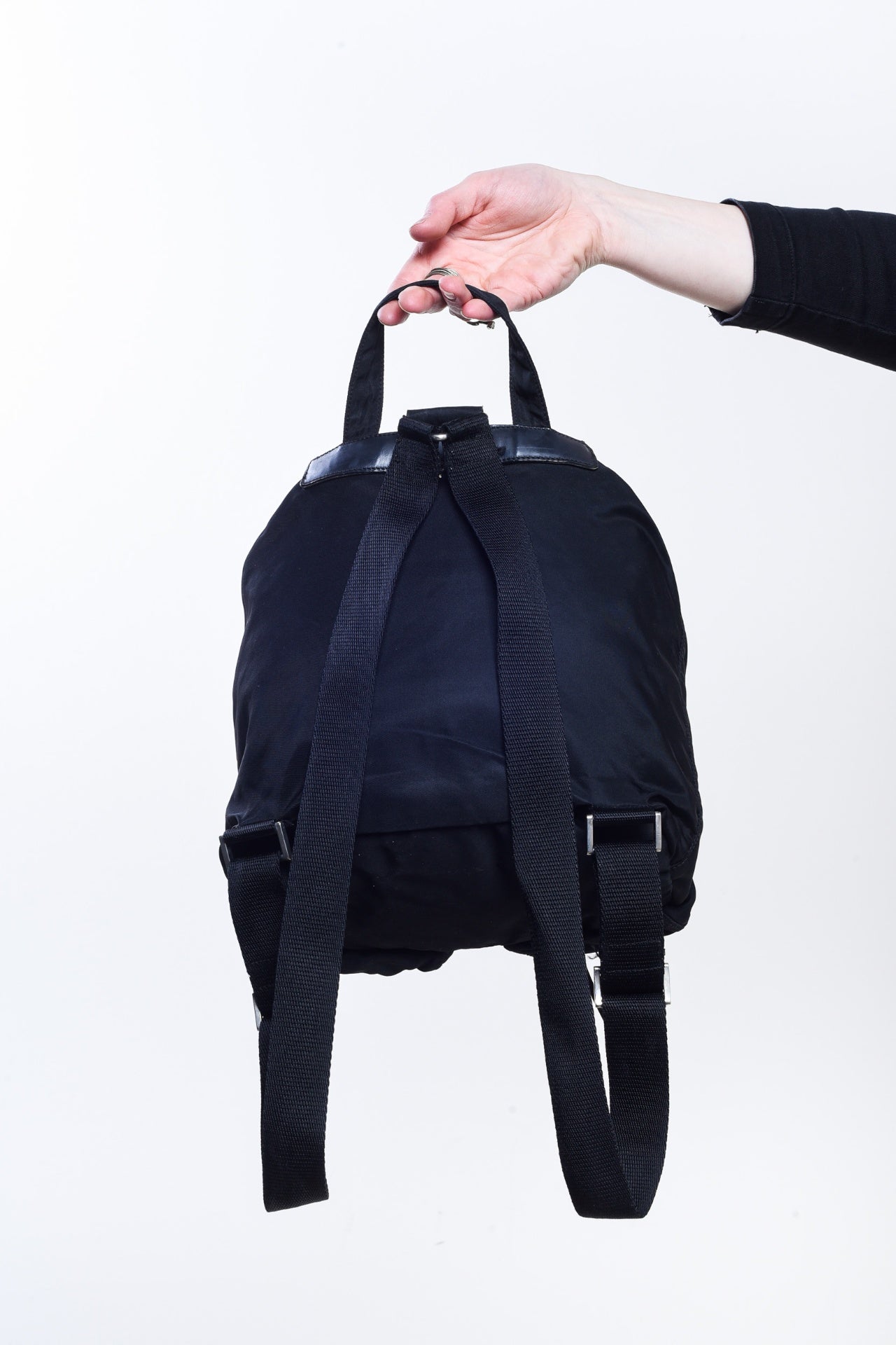 Black Nylon Backpack