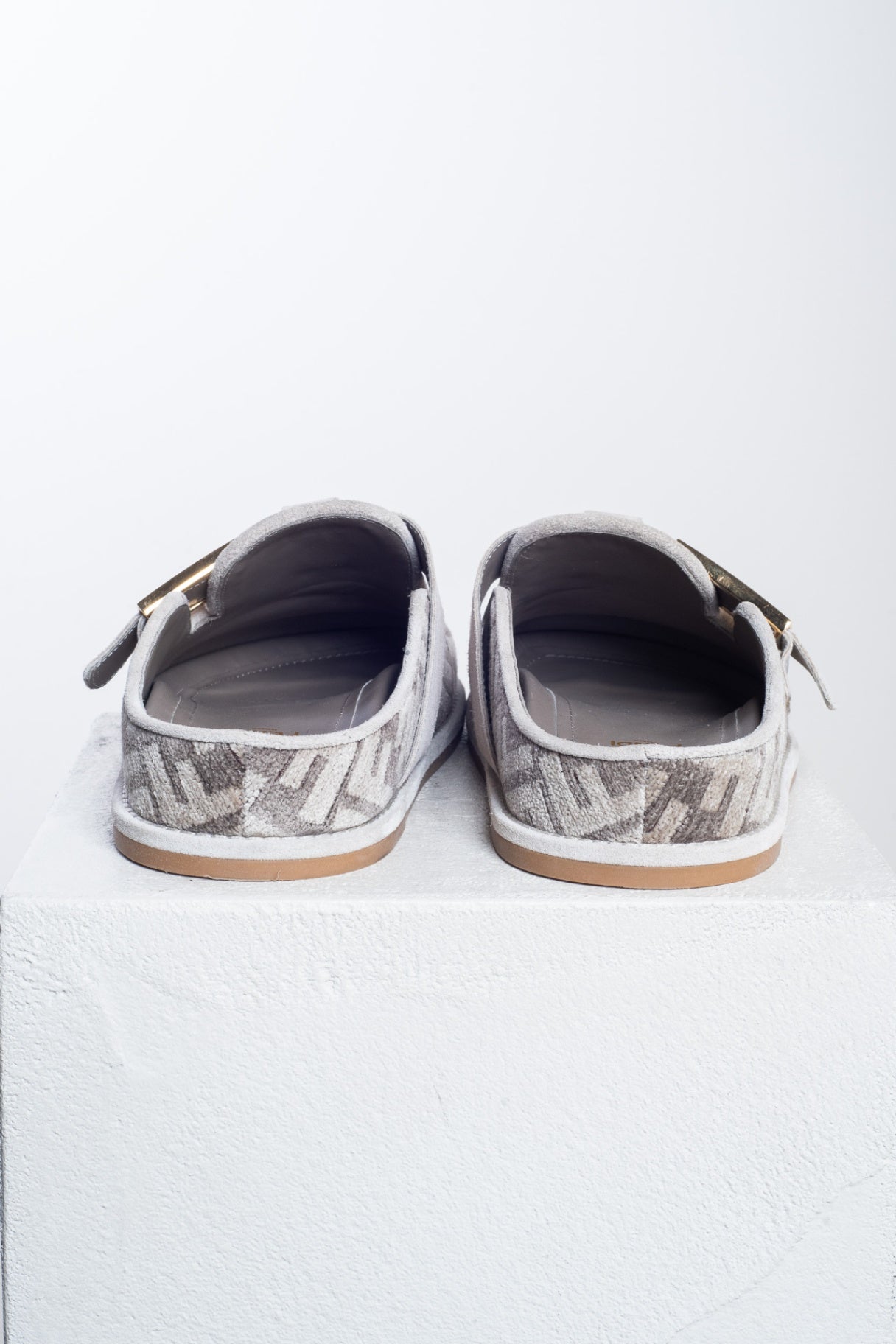 Taupe Velvet FF Feel Mules
