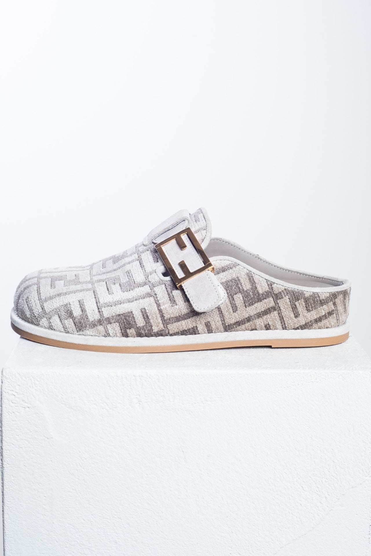 Taupe Velvet FF Feel Mules