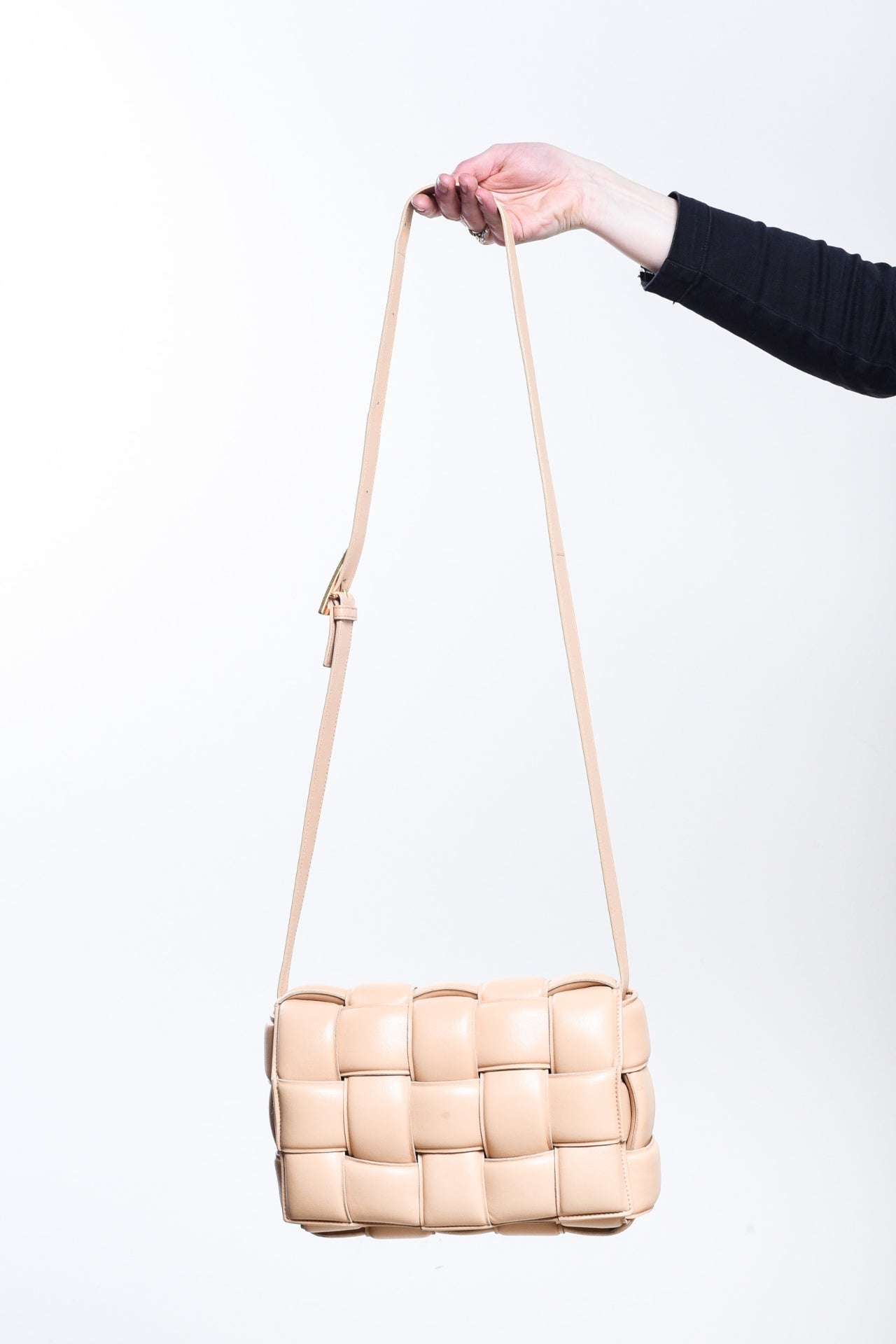 Camel Leather Cassette Bag