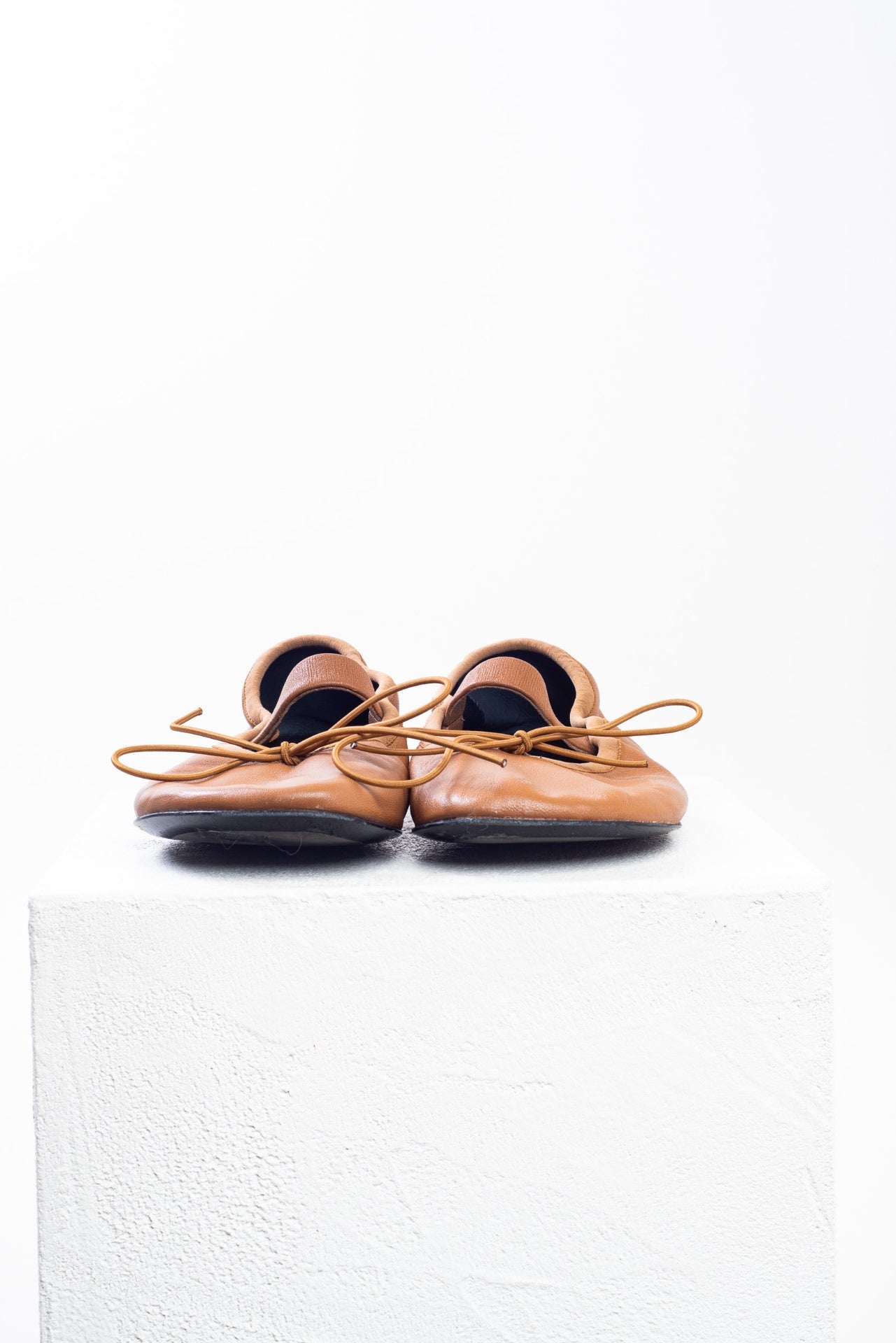 Tobacco Glove Leather Mary Jane Flats