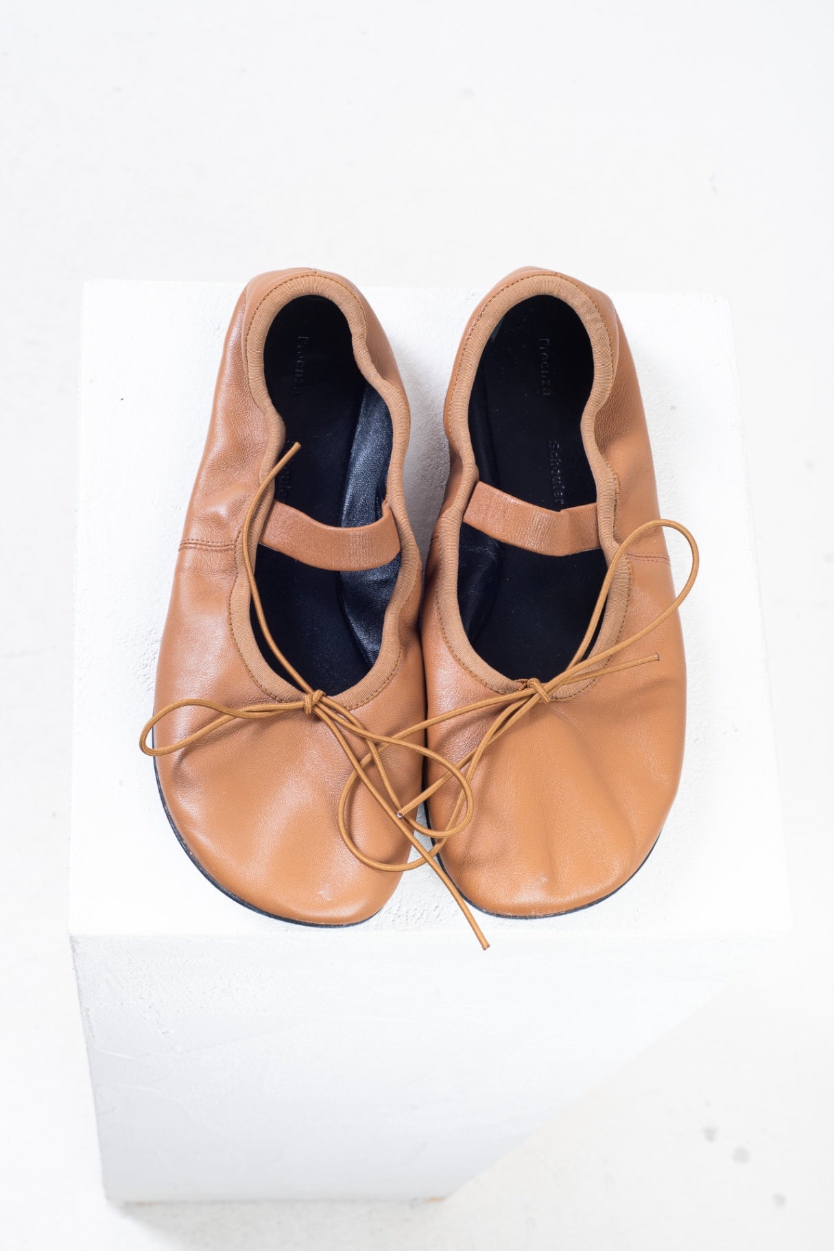 Tobacco Glove Leather Mary Jane Flats