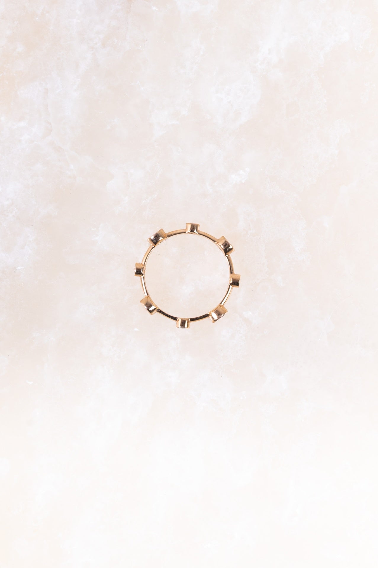Rose Gold Ring w/ Diamonds and Rubies