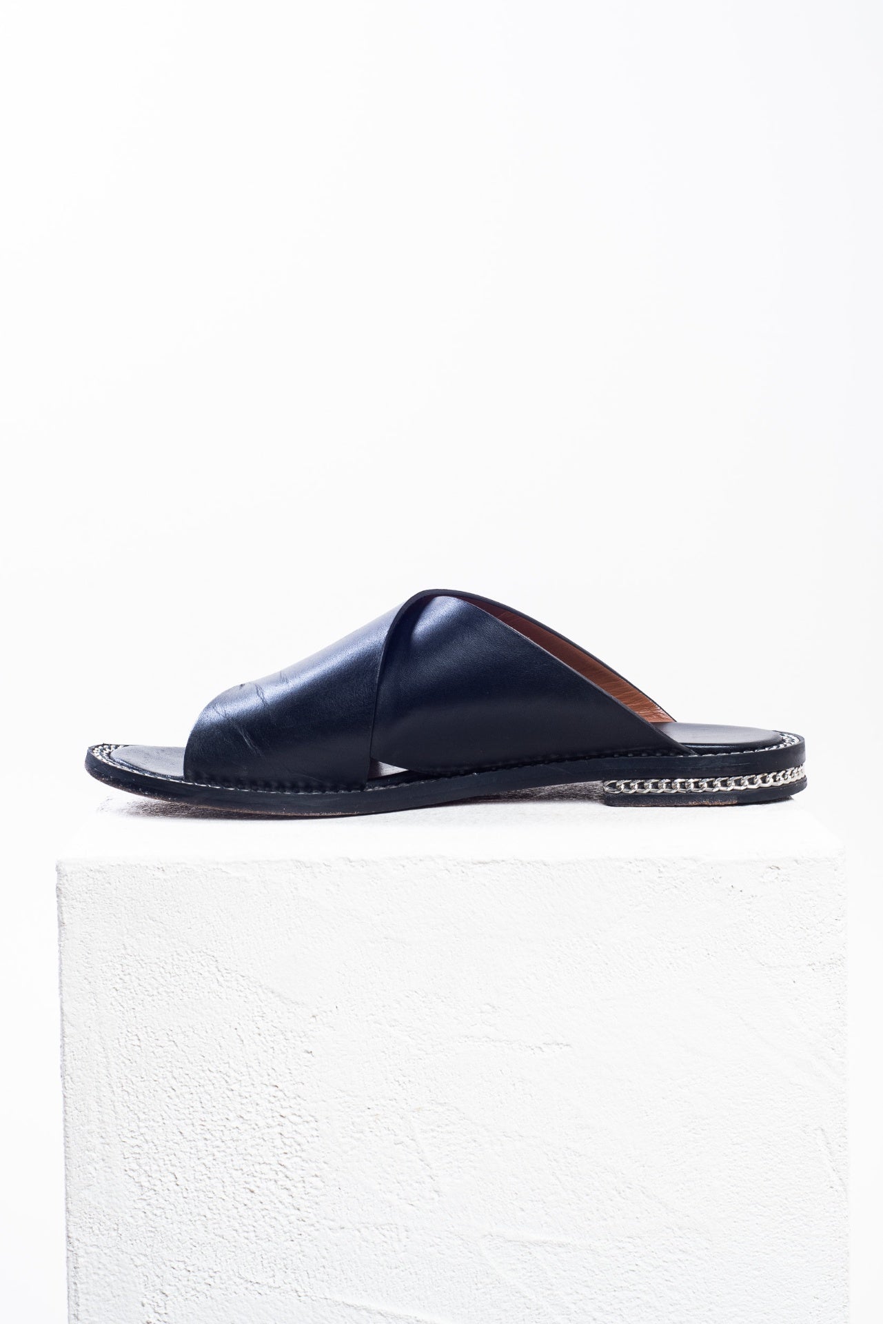 Black Criss-Cross Flat Sandal