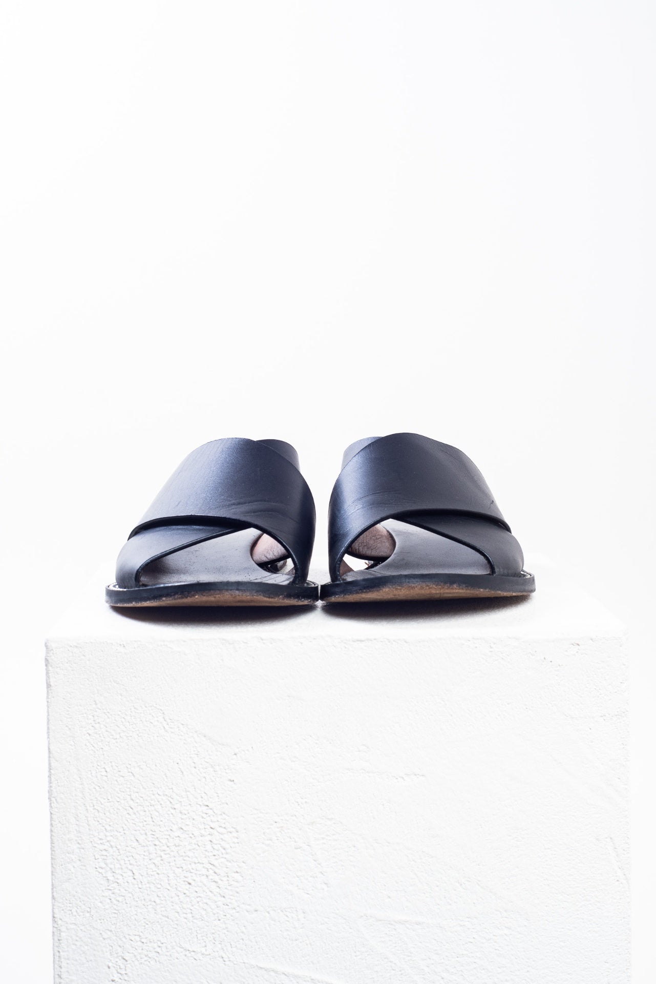 Black Criss-Cross Flat Sandal