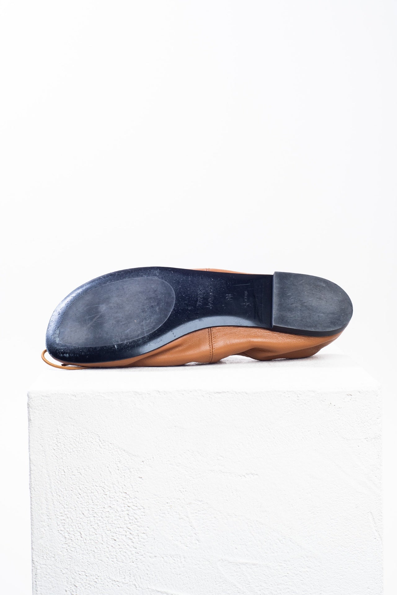 Tobacco Glove Leather Mary Jane Flats