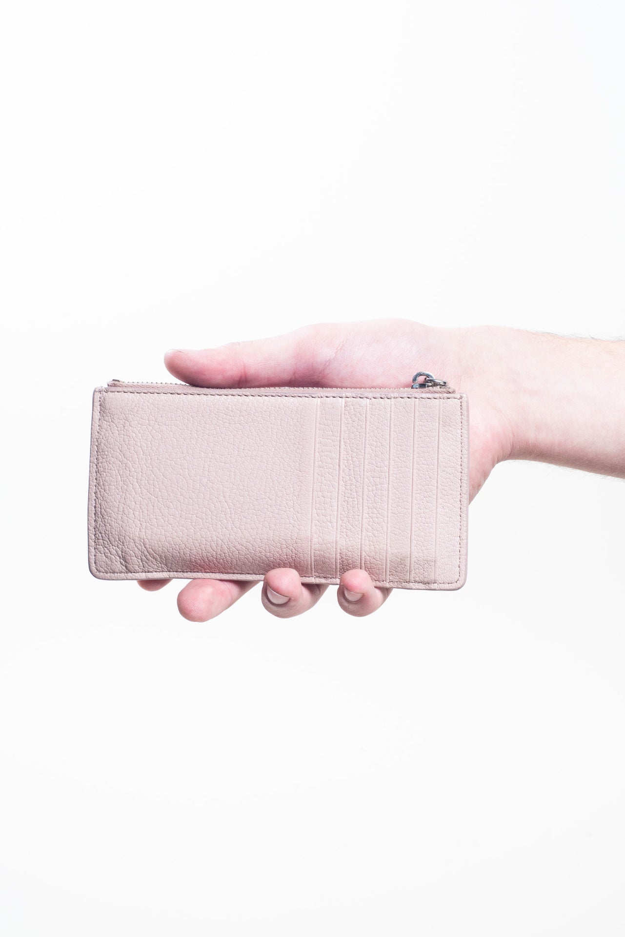 Pink Pearl Top Zip Card Case