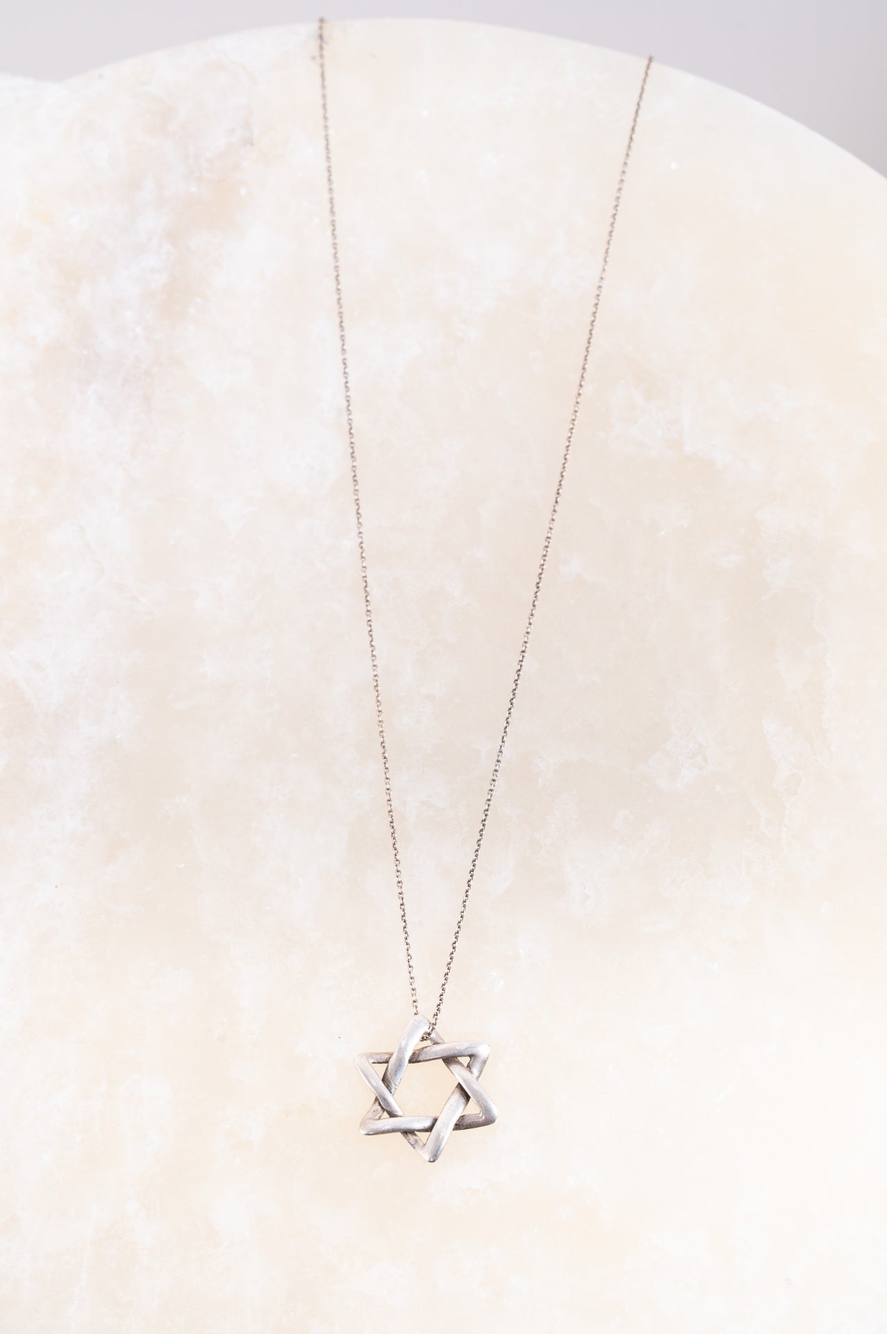 Silver Elsa Peretti Star of David Pendant Necklace