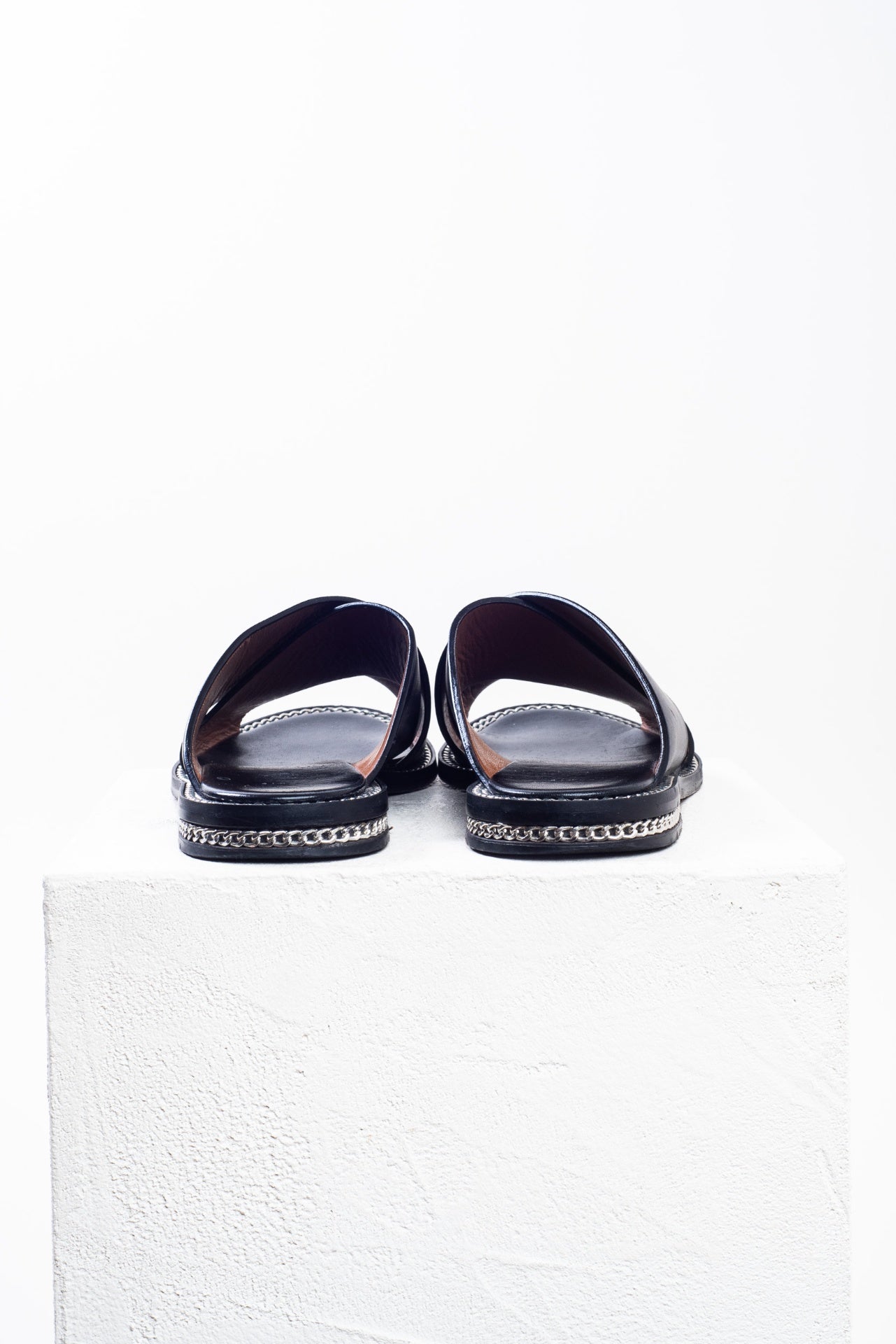 Black Criss-Cross Flat Sandal