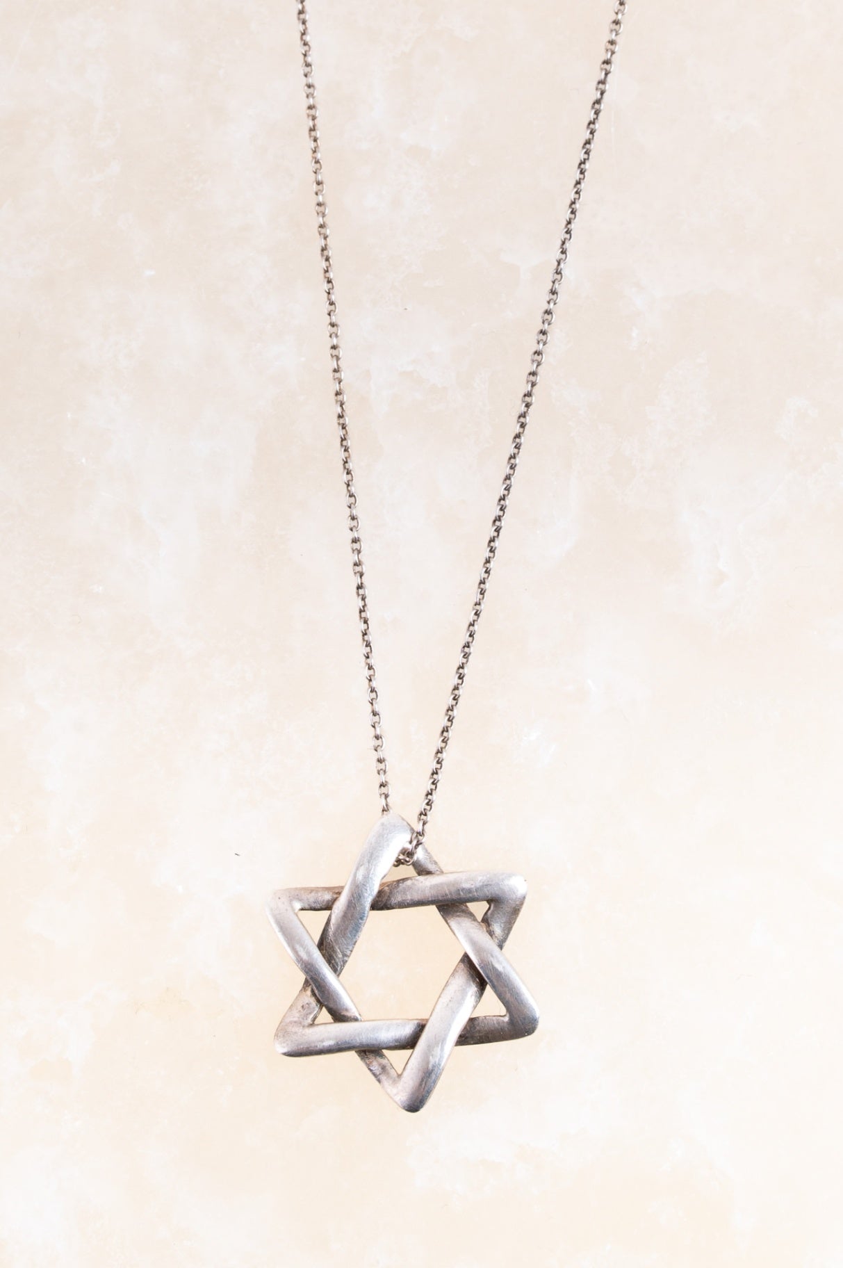Silver Elsa Peretti Star of David Pendant Necklace