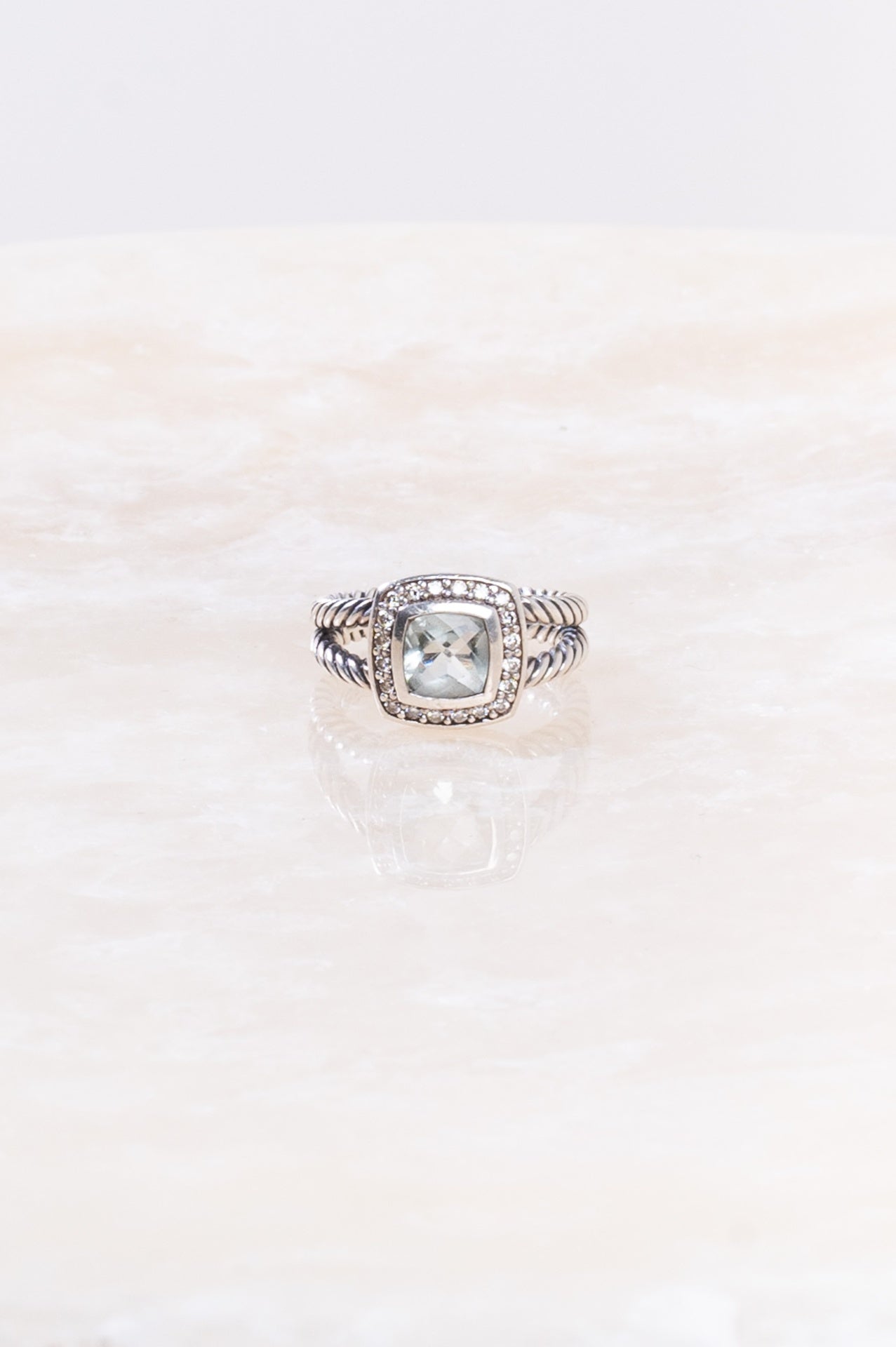 Blue Topaz Petite Albion Ring