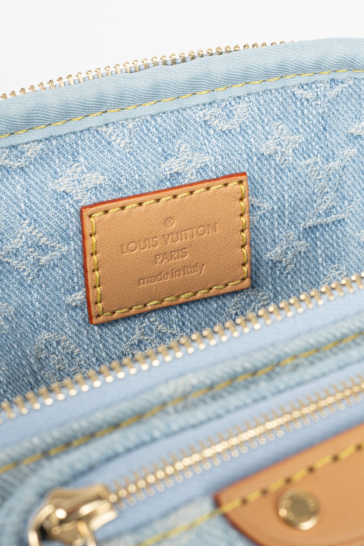 Sky Blue Monogram Denim Mini Bumbag